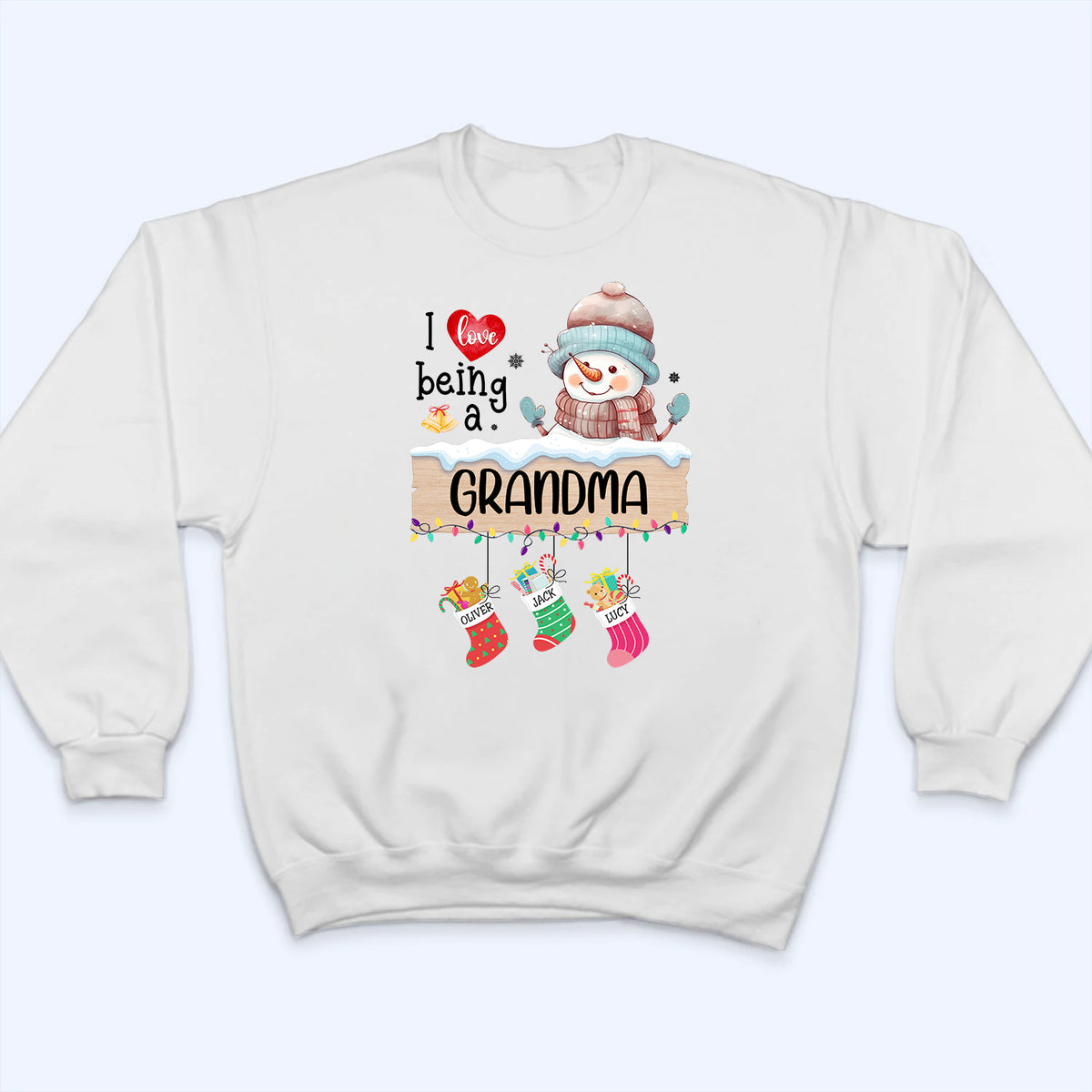 I Love Being A Grandma - Personalized Custom T Shirt - Christmas, Birthday, Loving, Funny Gift for Grandma, Grandpa