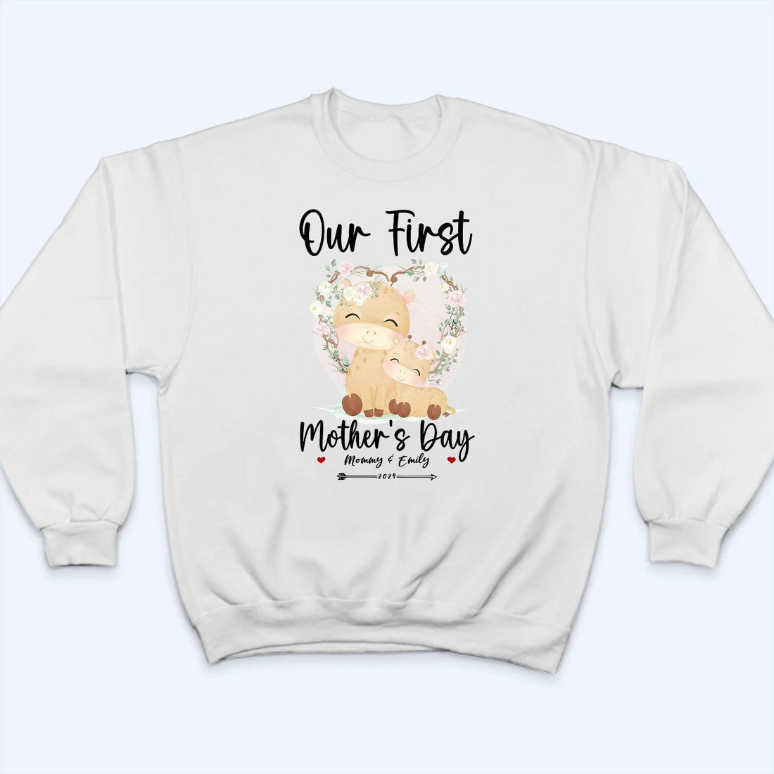 Our First Mother's Day - Personalized Custom T Shirt - Gift for Mom & Baby, Mother's Day Gift - Suzitee Store