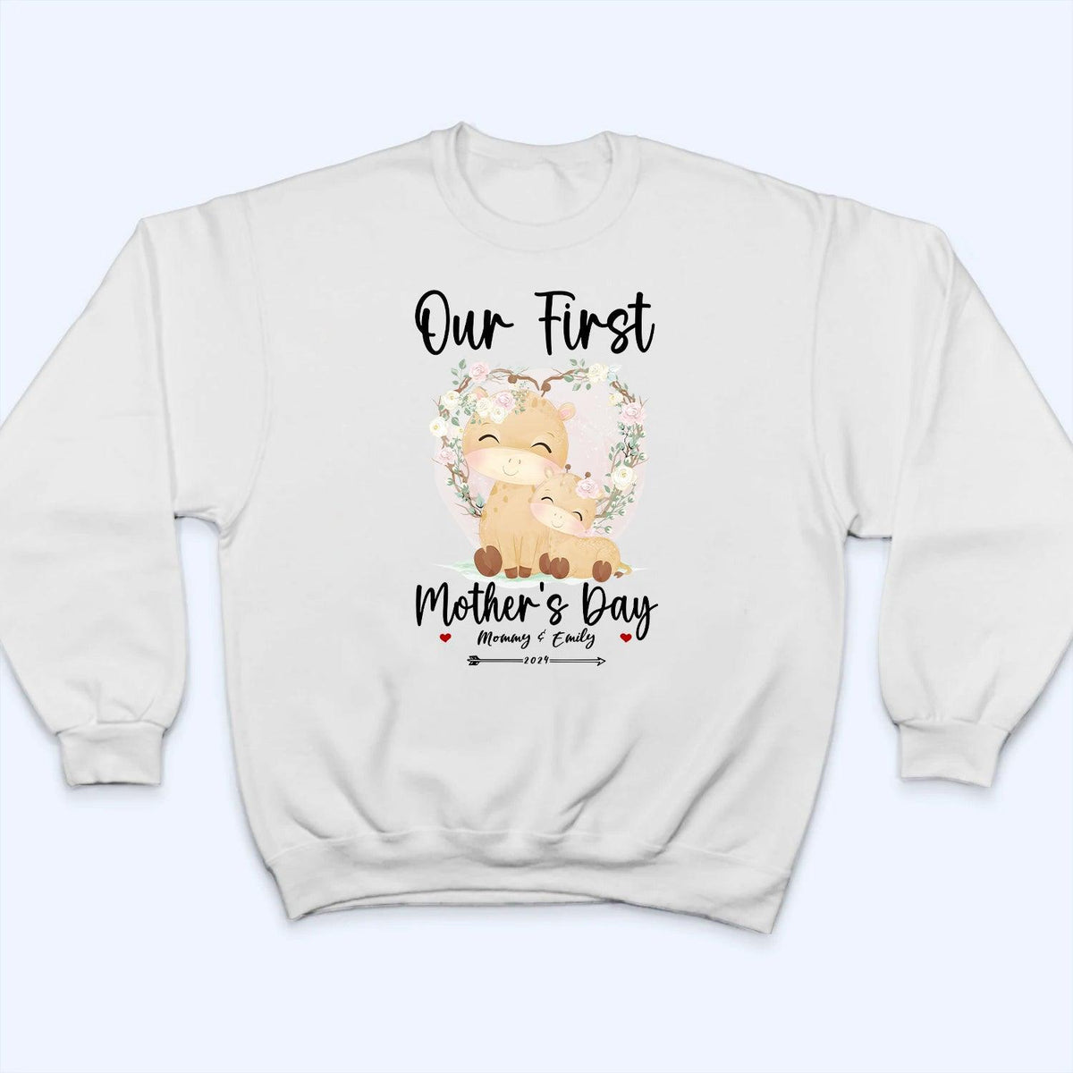 Our First Mother's Day - Personalized Custom T Shirt - Gift for Mom & Baby, Mother's Day Gift - Suzitee Store