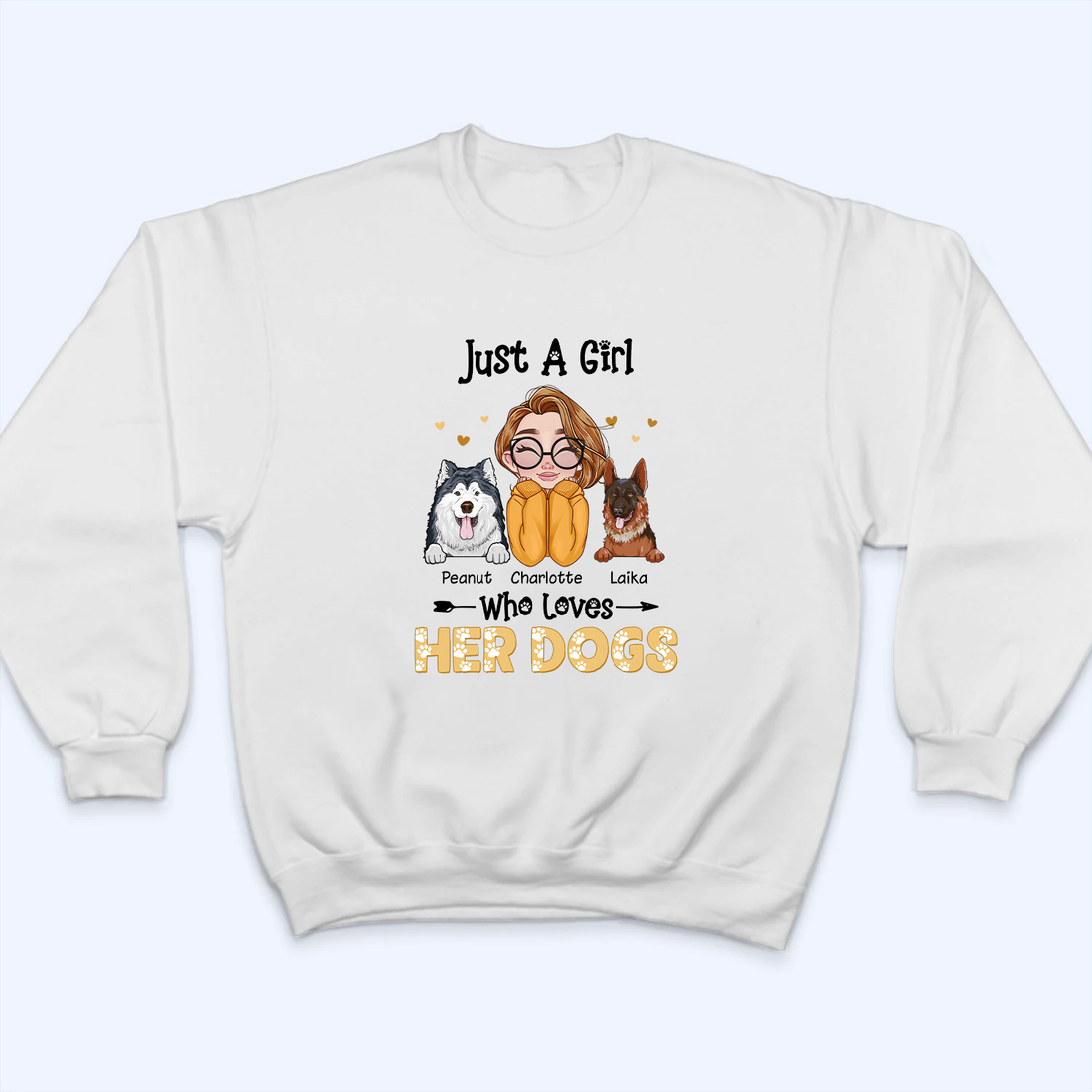 Personalized Just A Girl Who Loves Her Dogs t-shirt, alternate view 5