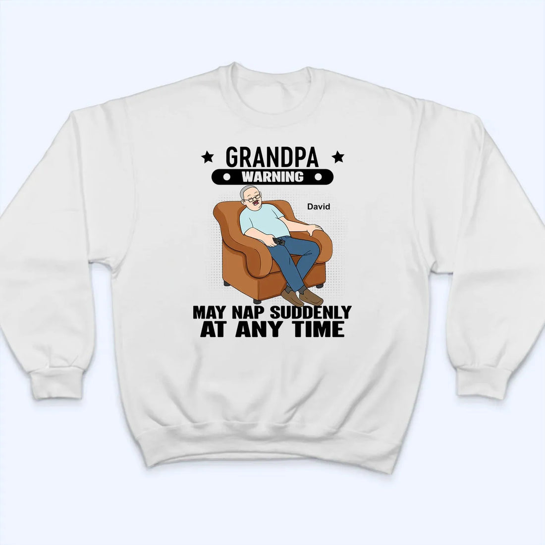 Personalized Grandpa Warning May Nap Suddenly At Any Time t-shirt, alternate view 4