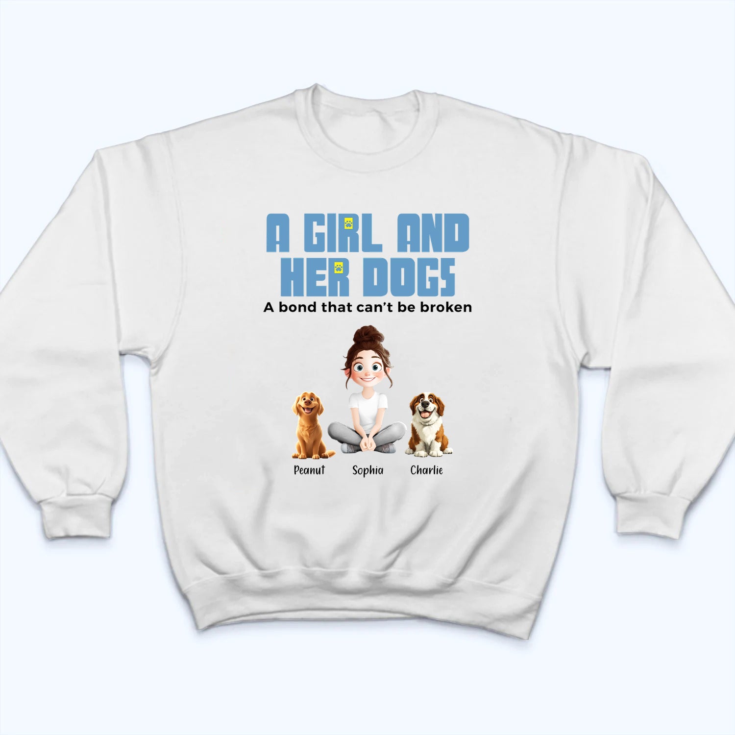 Unbreakable Bond With My Dogs - Personalized Custom Shirt - Gift For Her, Dog Lovers, Pet Lovers, Dog Mom