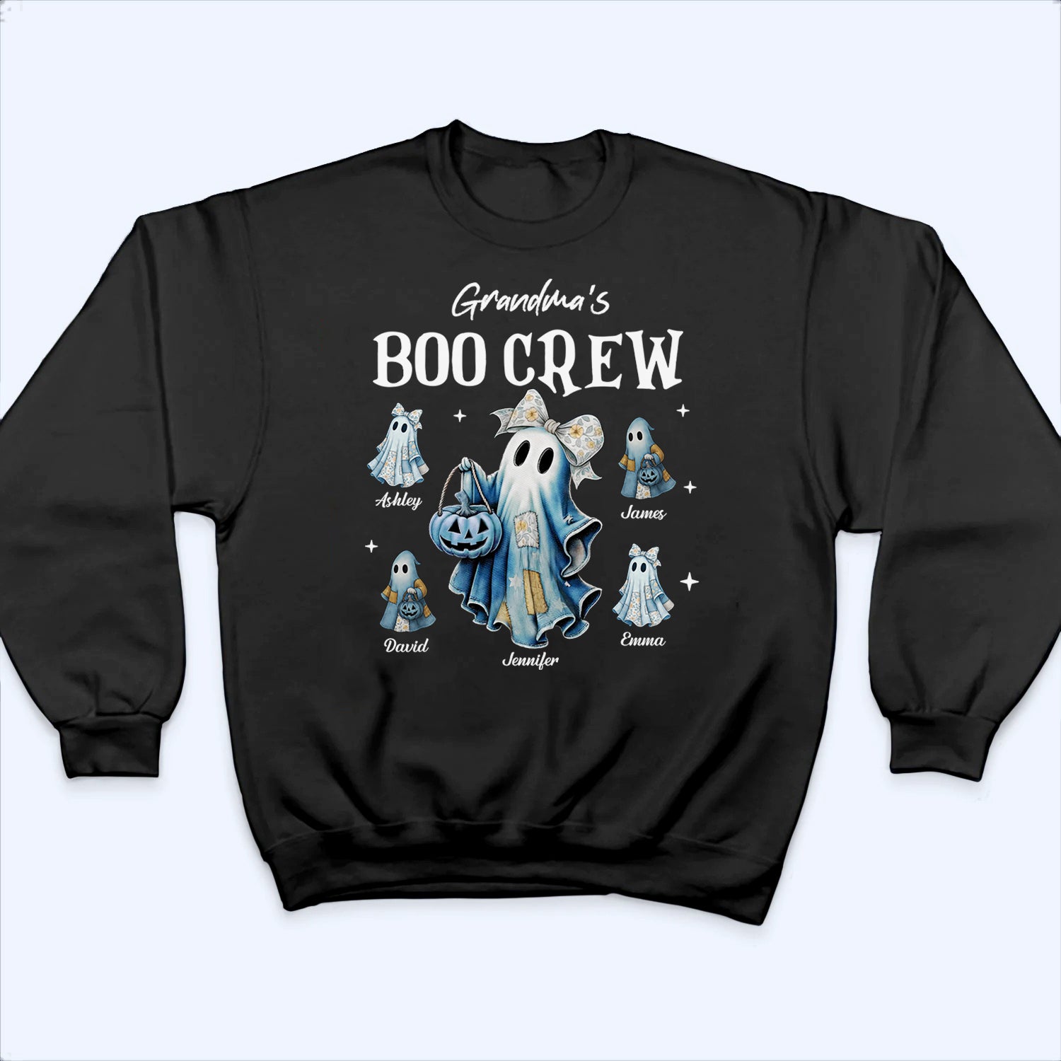 Grandma's Boo Crew - Personalized Custom T Shirt - Halloween Gift for Grandma, Nana, Grammy, Mom