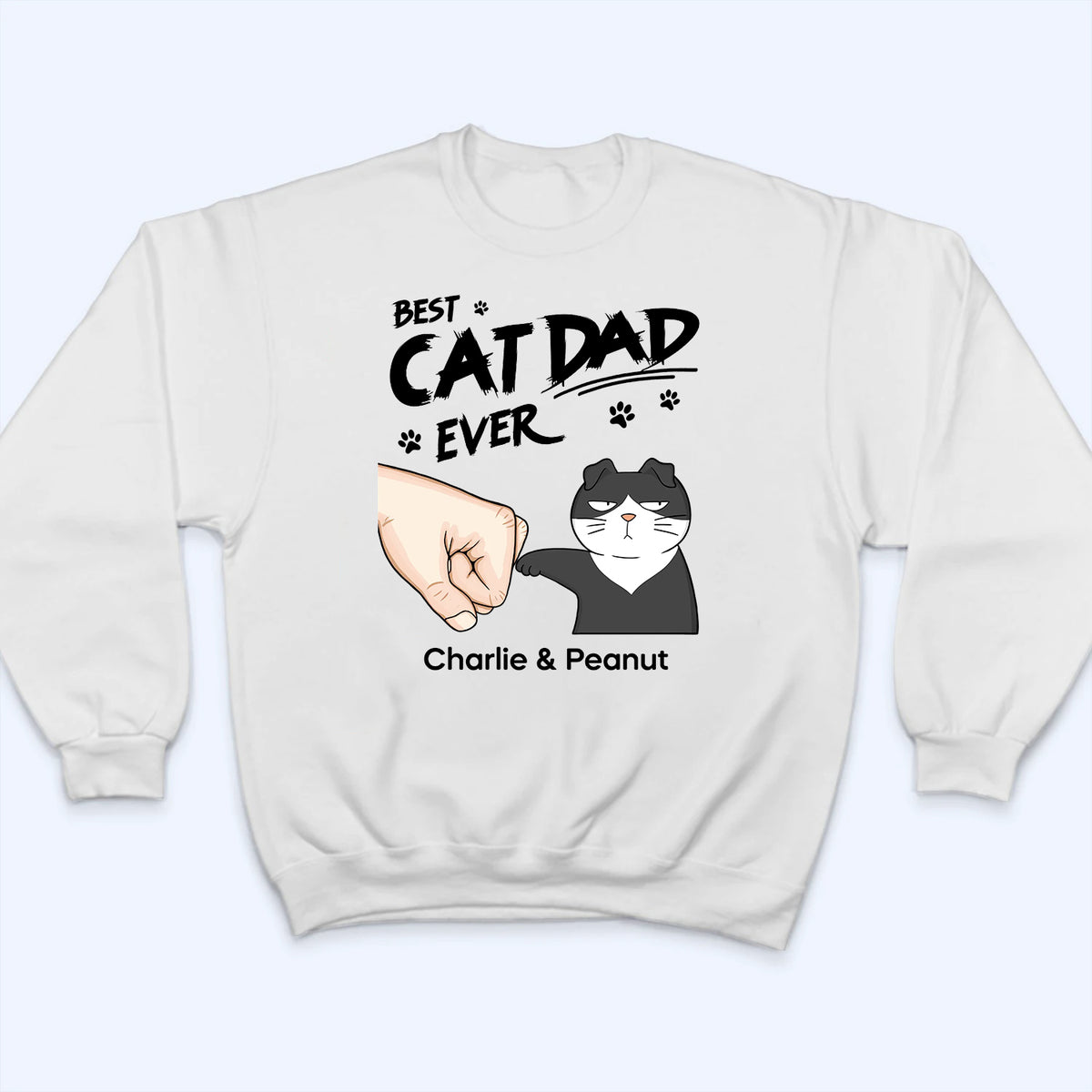 Best Cat Dad Ever - Personalized Custom T Shirt - Father's Day Gift For Cat Dad, Cat Lovers