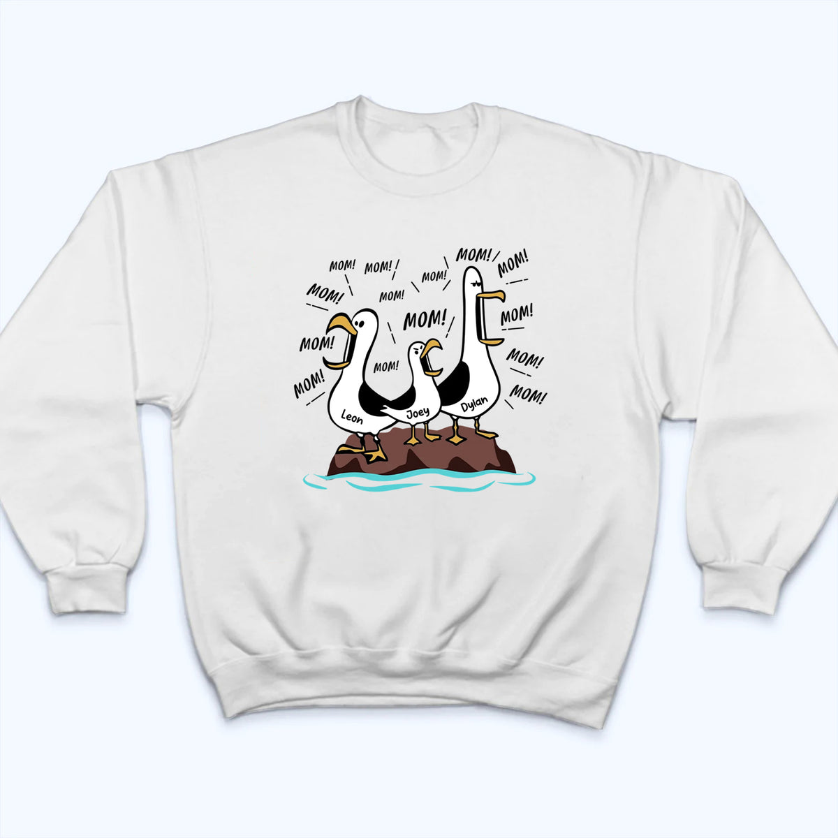Funny Seagull Mom Mom Mom - Personalized Custom Shirt - Mother's Day Gift For Mom, Mommy