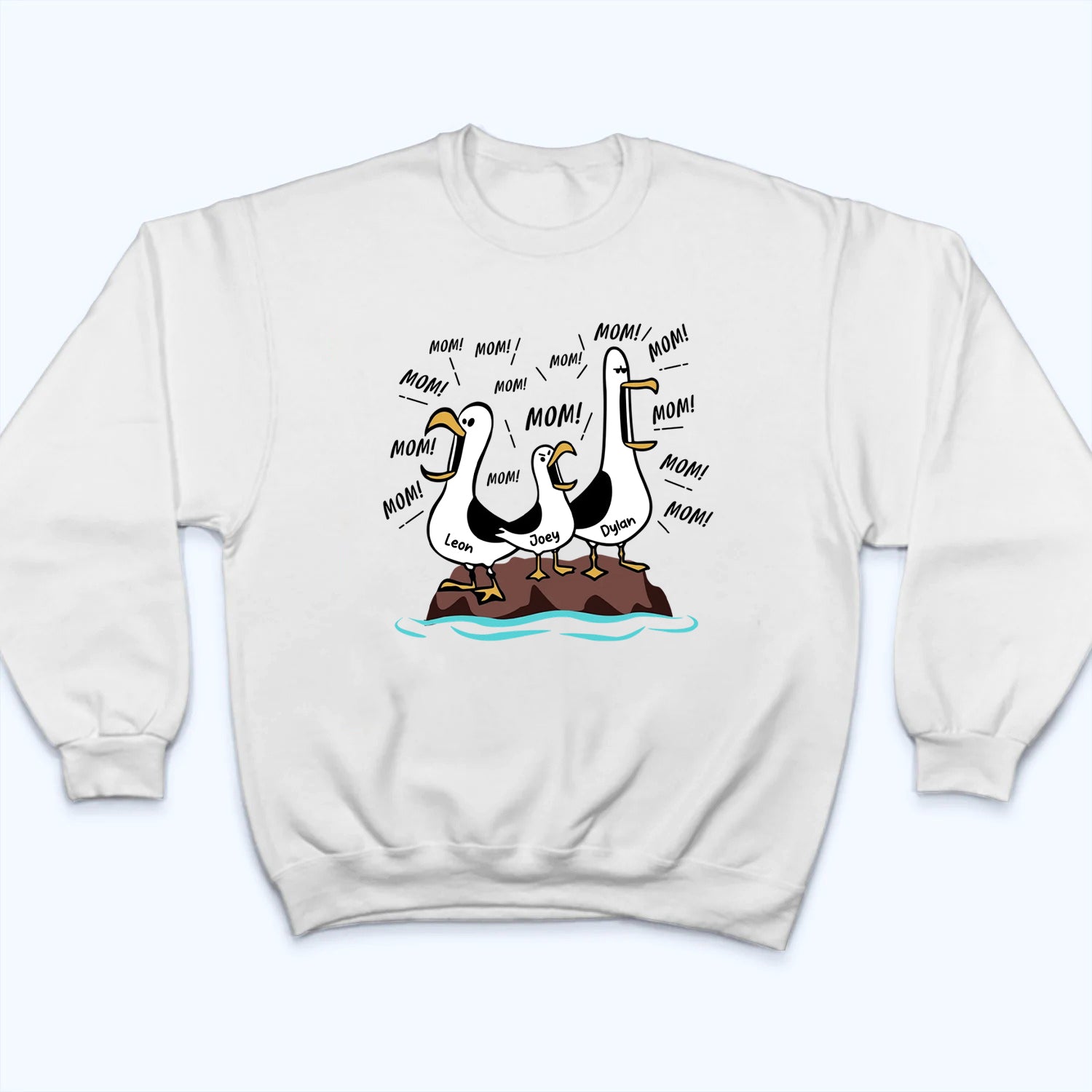 Funny Seagull Mom Mom Mom - Personalized Custom Shirt - Mother's Day Gift For Mom, Mommy