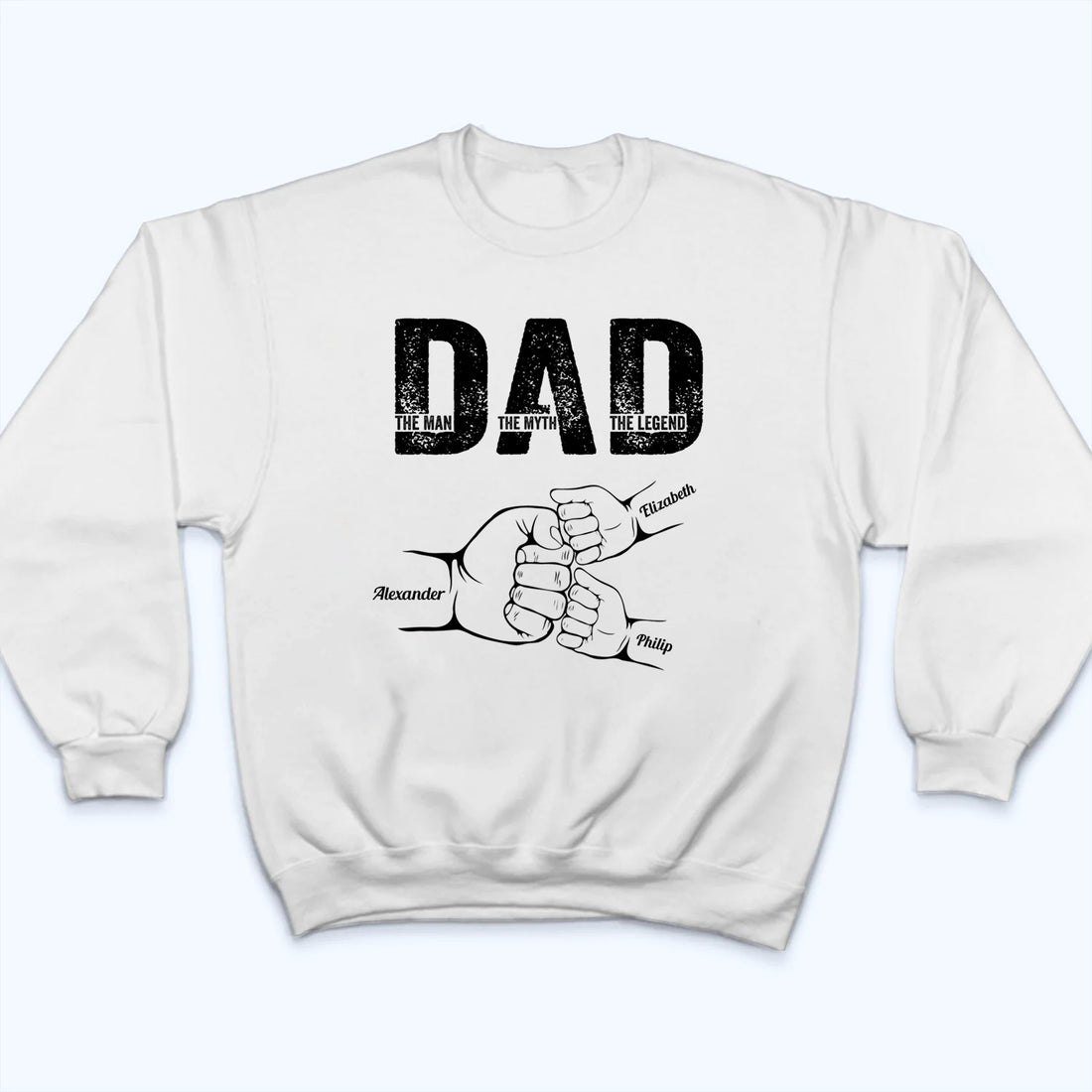 Personalized Dad The Man The Myth The Legend t-shirt, alternate view 4