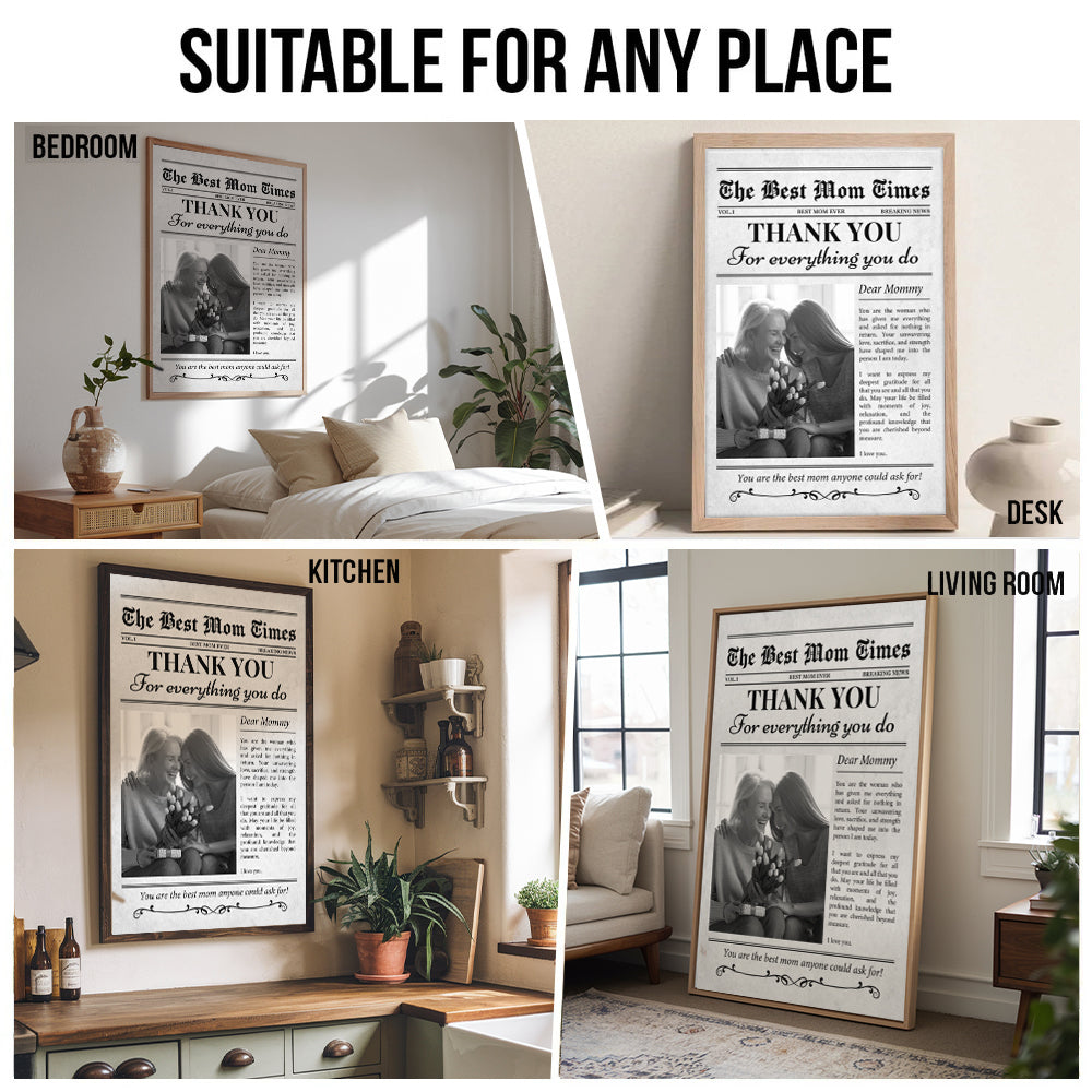Custom Photo A Mother’s Love Is My Greatest Blessing poster, kitchen and living room