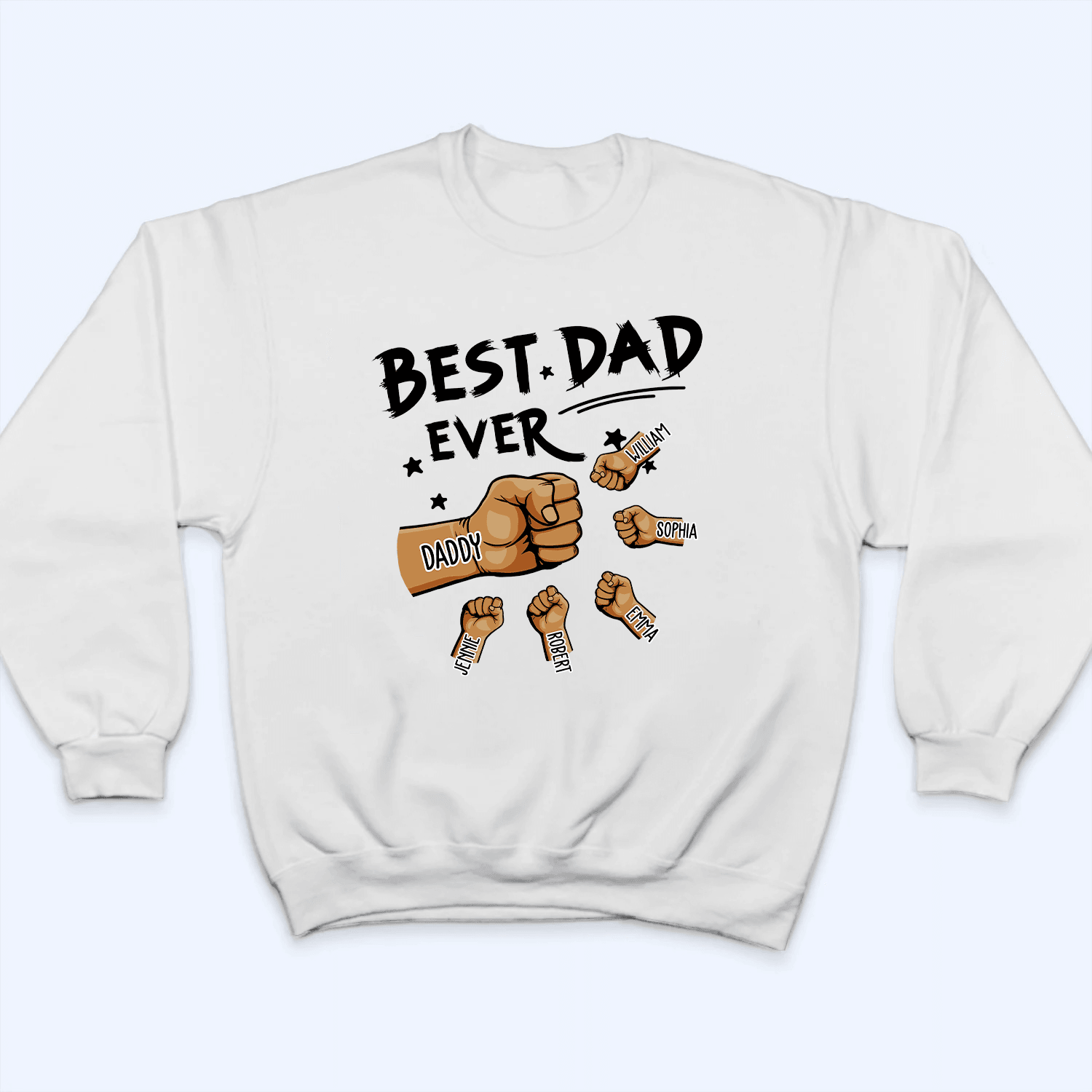 The Best Dad Ever - Personalized Custom T Shirt - Father's Day Gift for Dad, Papa, Grandpa, Daddy, Dada - Suzitee Store