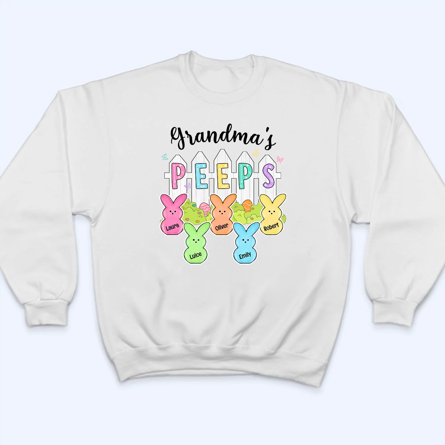 Grandma Peeps Easter - Personalized Custom T Shirt - Gift for Grandma/Grandparent 5