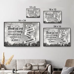 This Is Us, Full Of Love Family - Personalized Poster/Canvas - Gift For Family Members, Mom and Dad
