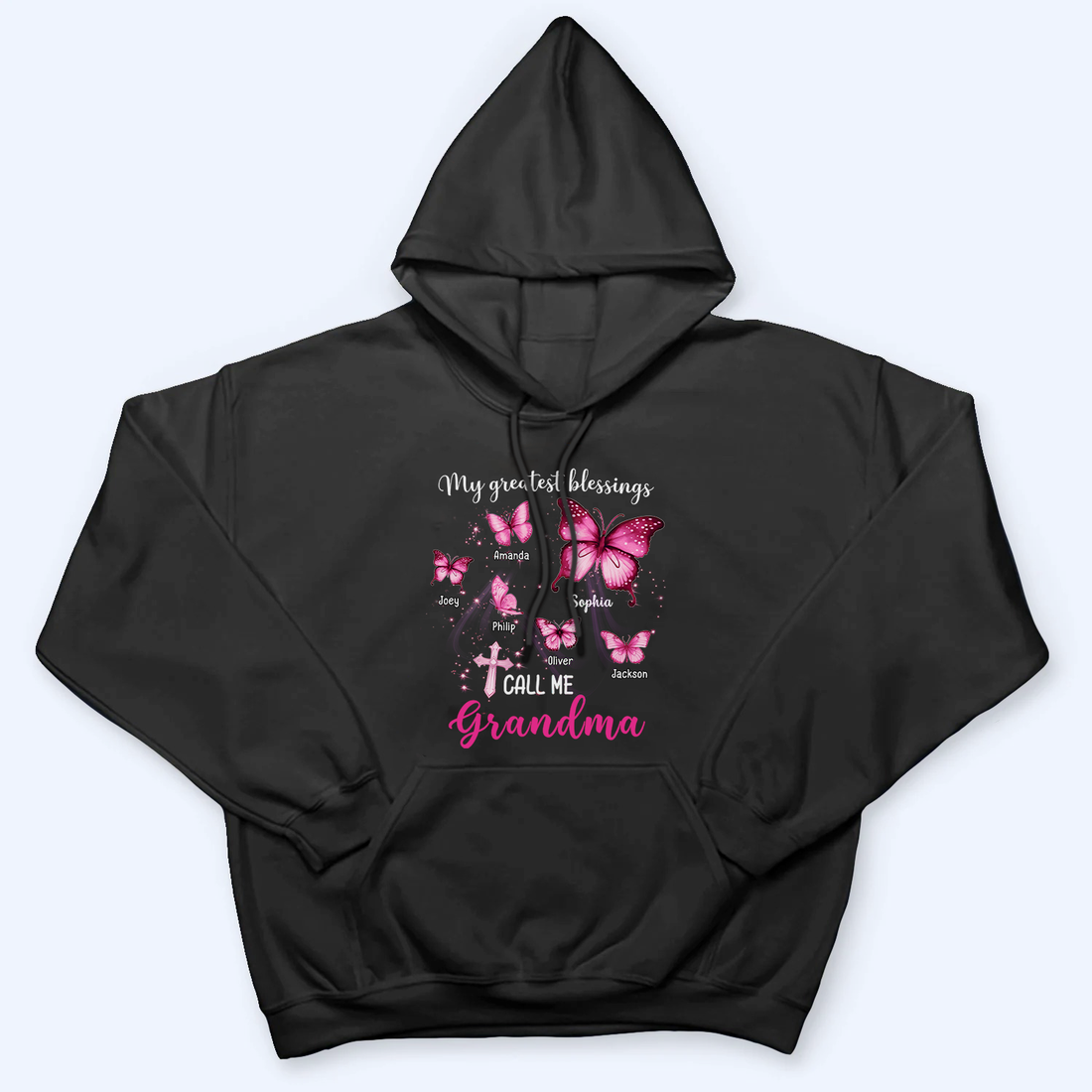 My Greatest Blessings Butterfly - Personalized Custom T Shirt - Christmas Gift for Grandma/Grandparent
