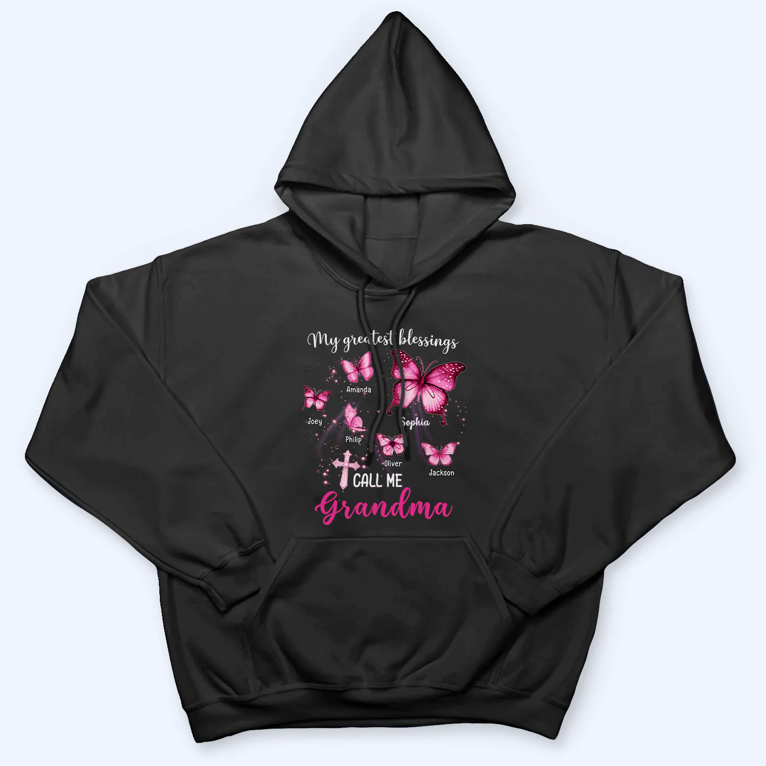 My Greatest Blessings Butterfly - Personalized Custom T Shirt - Christmas Gift for Grandma/Grandparent