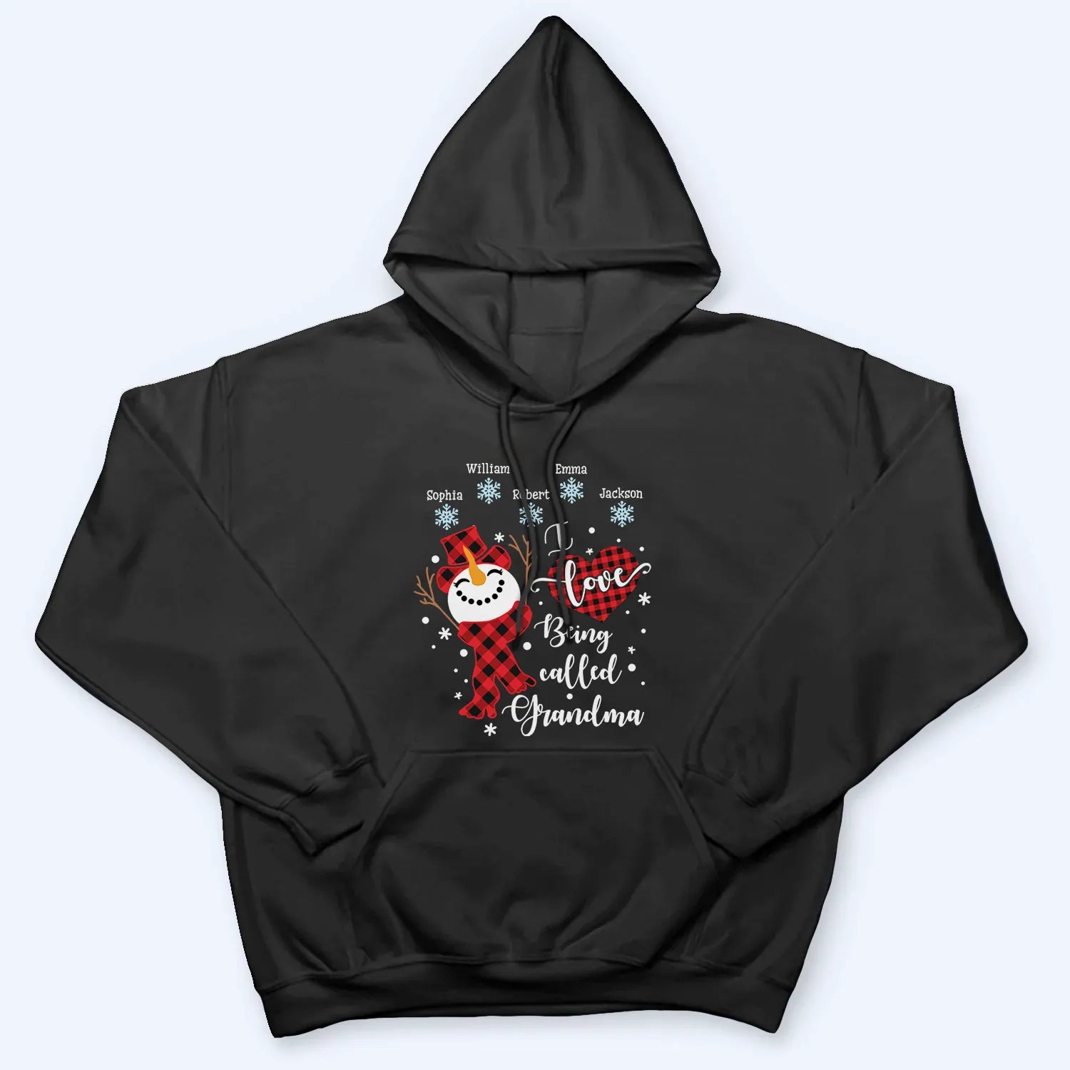 Up to 20 Kids - I Love Being Called Grandma Snowman - Personalized Custom T Shirt - Christmas Gift for Grandma/Grandparent 6