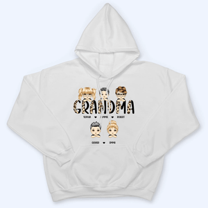 Leopard Grandma Title - Personalized Custom T Shirt - Gift for Grandma/Nana/Mimi, Mom, Wife, Mother's Day - Suzitee Store