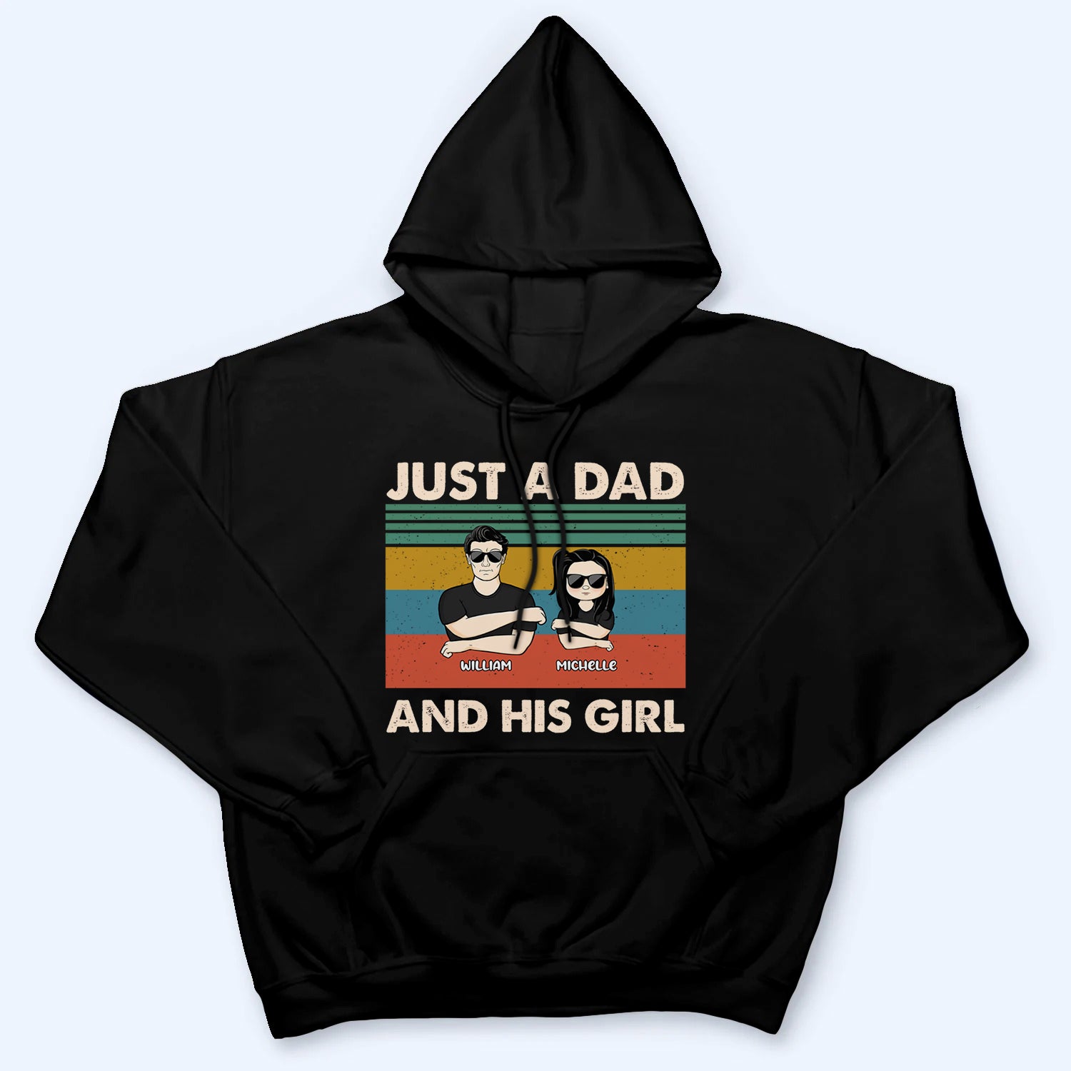 Just A Dad And His Girl - Personalized Custom T Shirt - Father's Day, Birthday Gift for Dad, Daddy