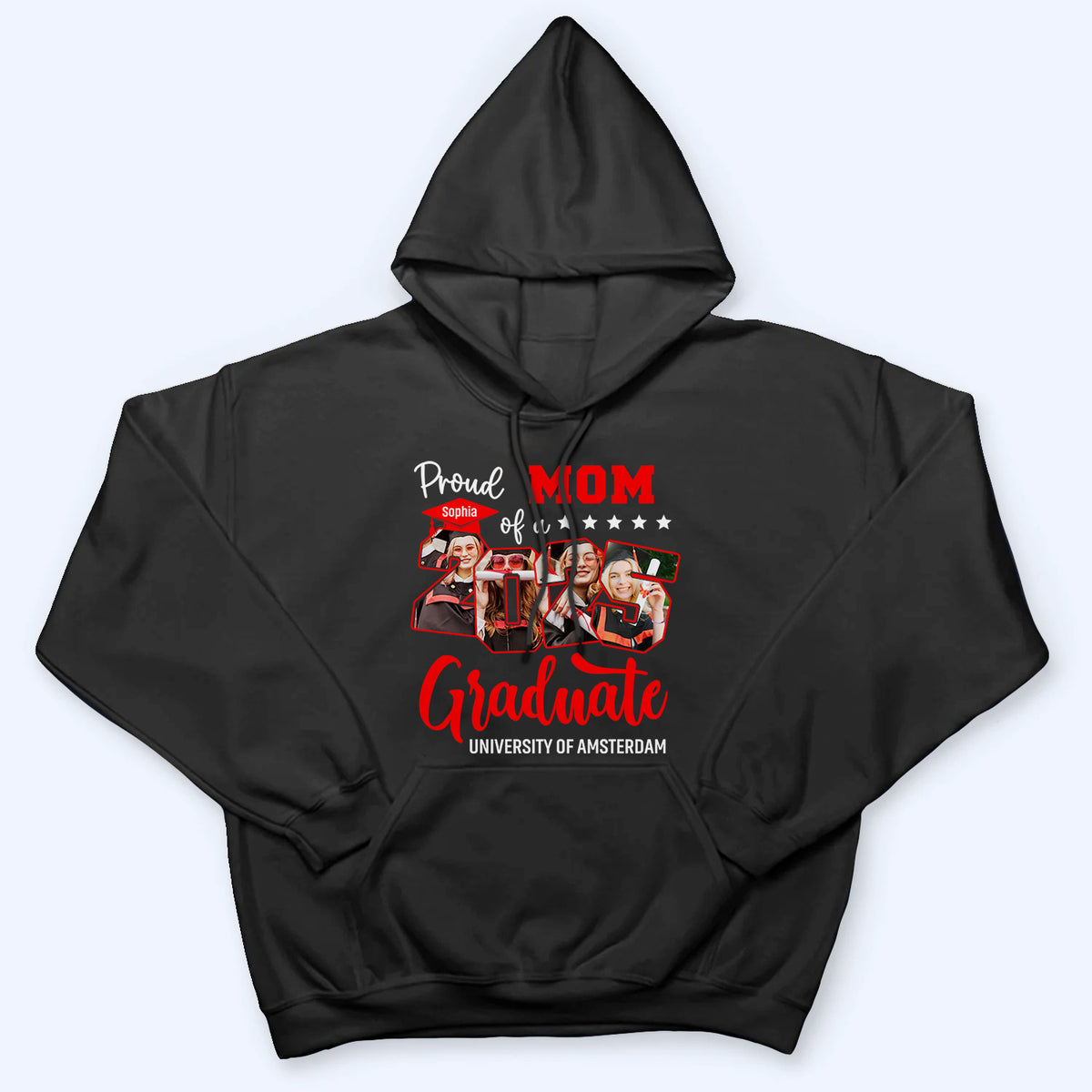 Custom Photo Proud Family Of 2025 Senior Graduation - Personalized Custom T Shirt - Gift for Grandma, Grandpa, Mom, Dad, Brother, Sister, Aunt, Uncle