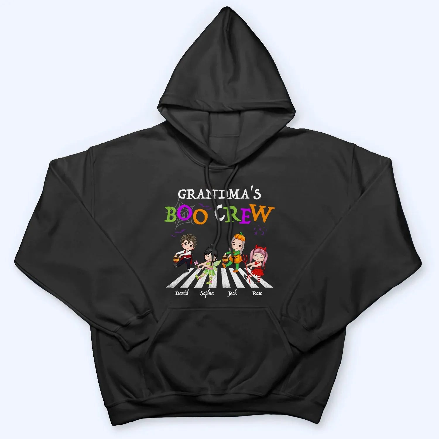 Halloween Grandma's Boo Crew - Personalized Custom T Shirt - Halloween Gift for Grandma/Nana/Mimi, Mom, Wife, Grandparent 6