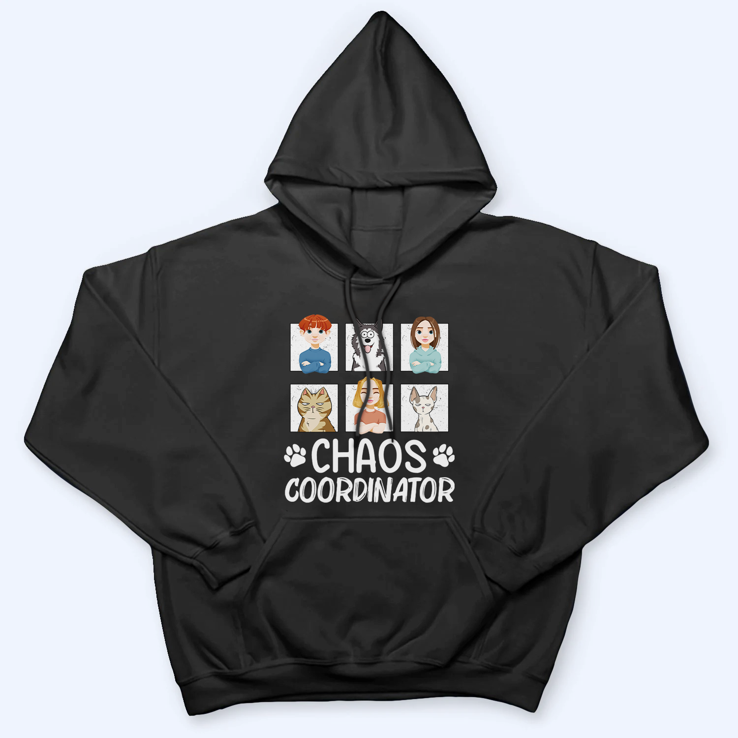 Chaos Coordinator - Personalized Custom T Shirt - Gift for Family Members, Mom/Dad, Grandma/Grandpa, Pet Lovers