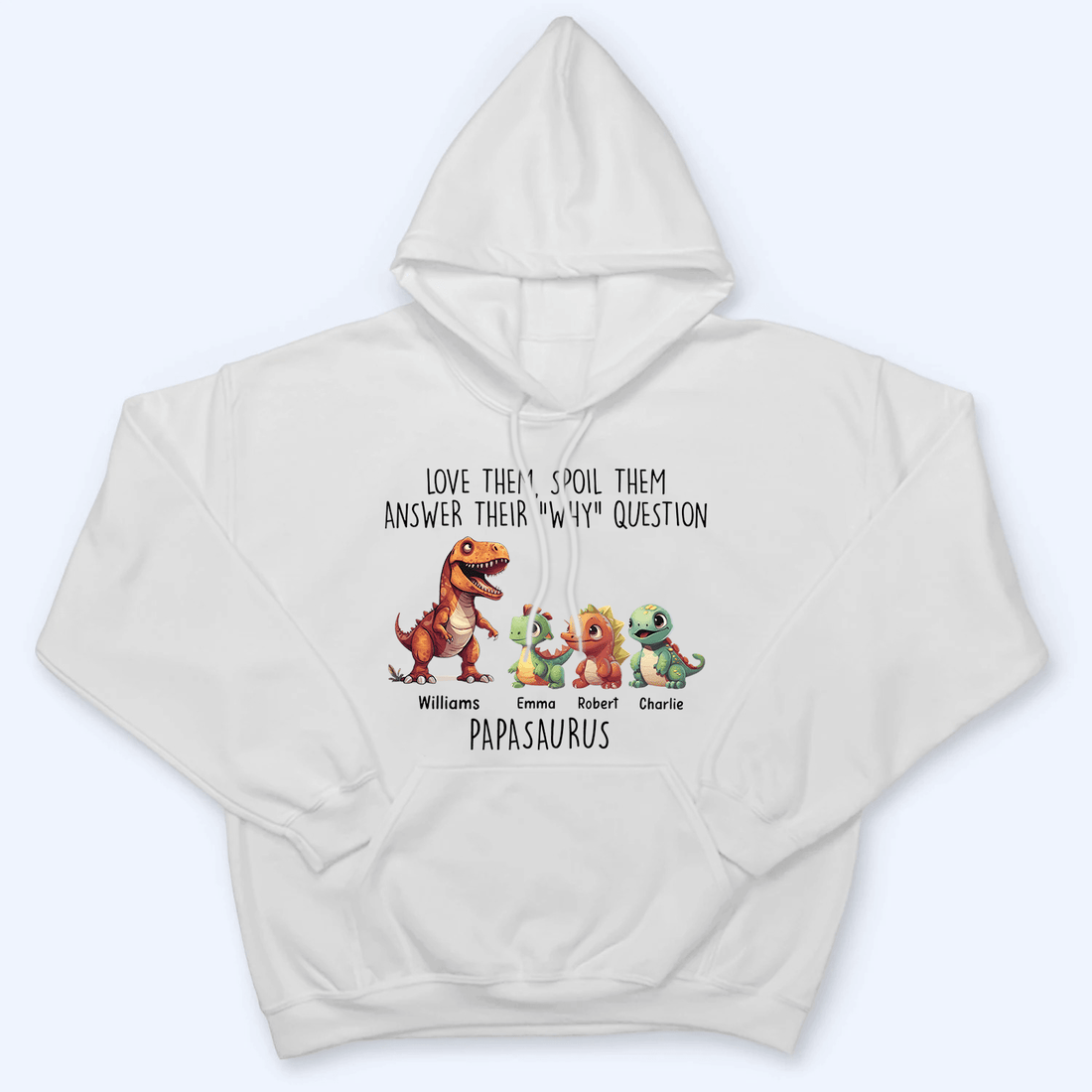 Personalized Love Them, Spoil Them Papasaurus t-shirt, alternate view 6