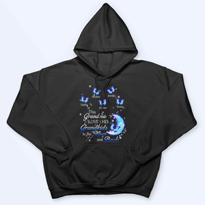 Custom Grandma T-shirt - Loves To The Moon & Back - Family Personalized Unisex, Hoodie, Sweatshirt - Mother’s Day, Birthday Gift For Mom, Grandma