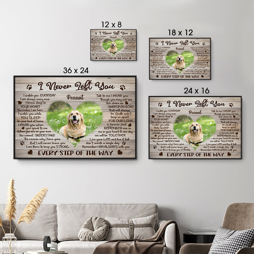 Custom Photo The Moment That You Left Me - Personalized Poster/Canvas Prints - Memorial Gift For Dog Lovers, Cat Lovers, Pet Lovers