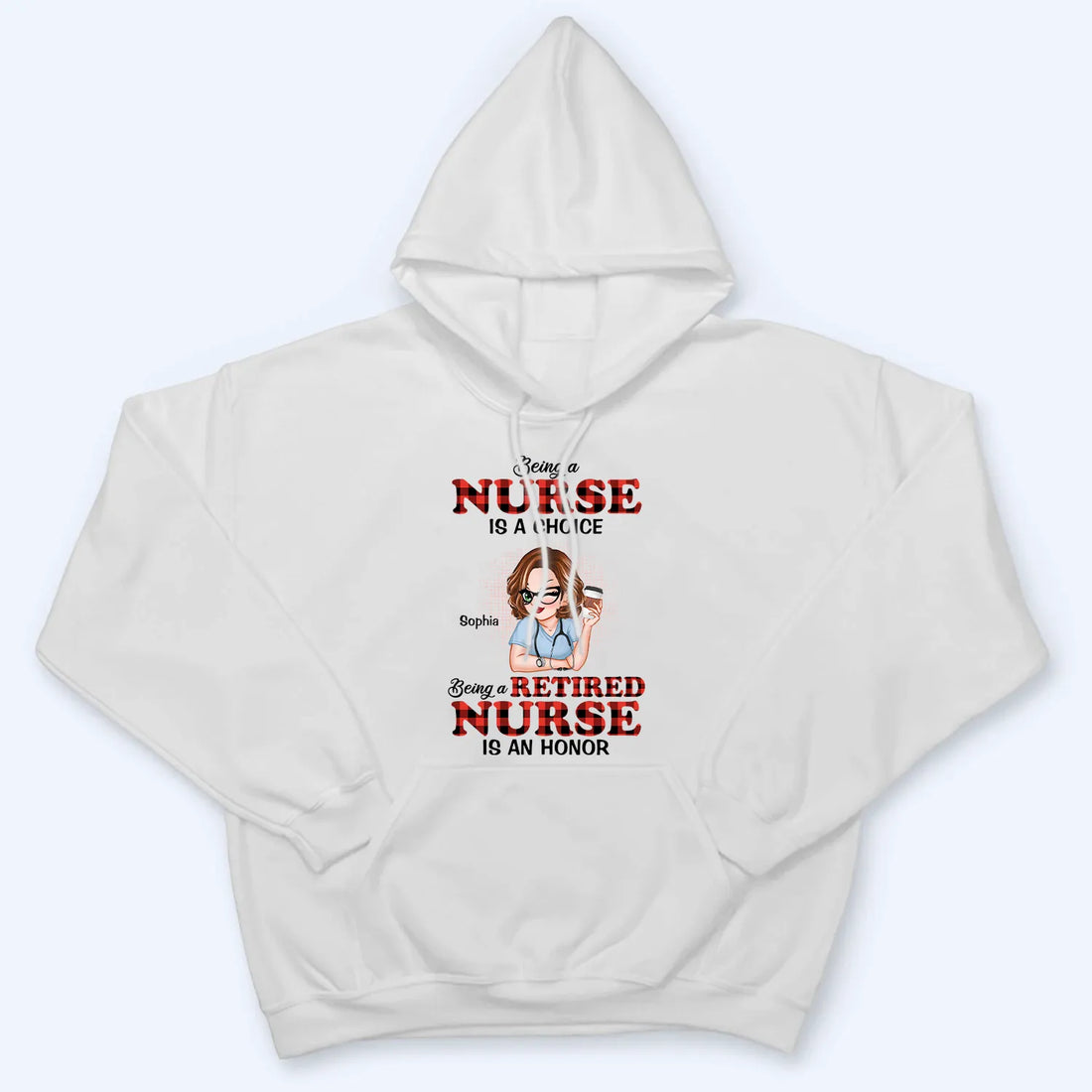 Personalized Being A Nurse Is A Choice, Being A Retired Nurse Is An Honor t-shirt, alternate view 3