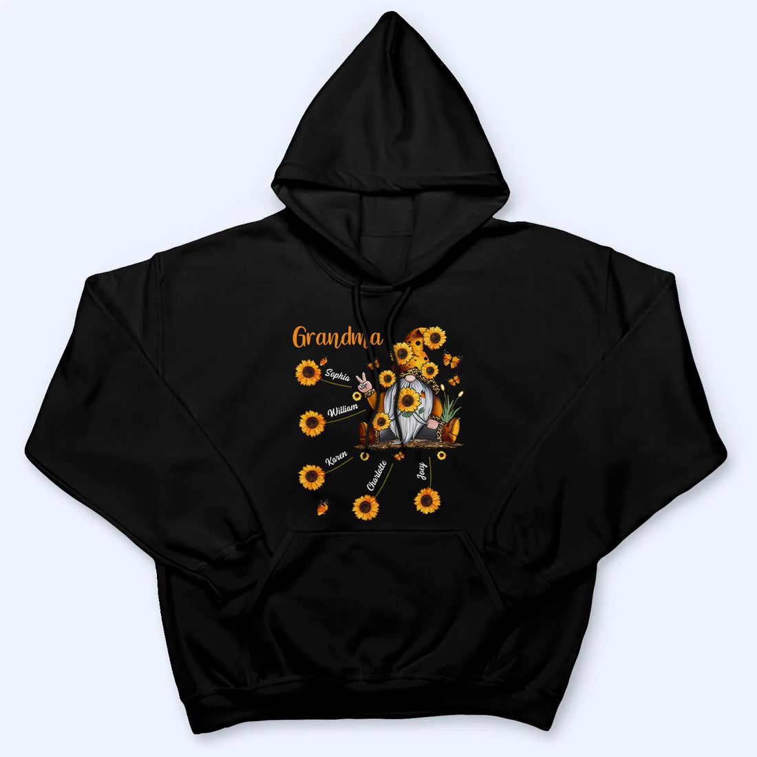 Grandma & Sunflower Kids - Personalized Custom T Shirt - Gift For Mom, Grandma, Mama, Nana