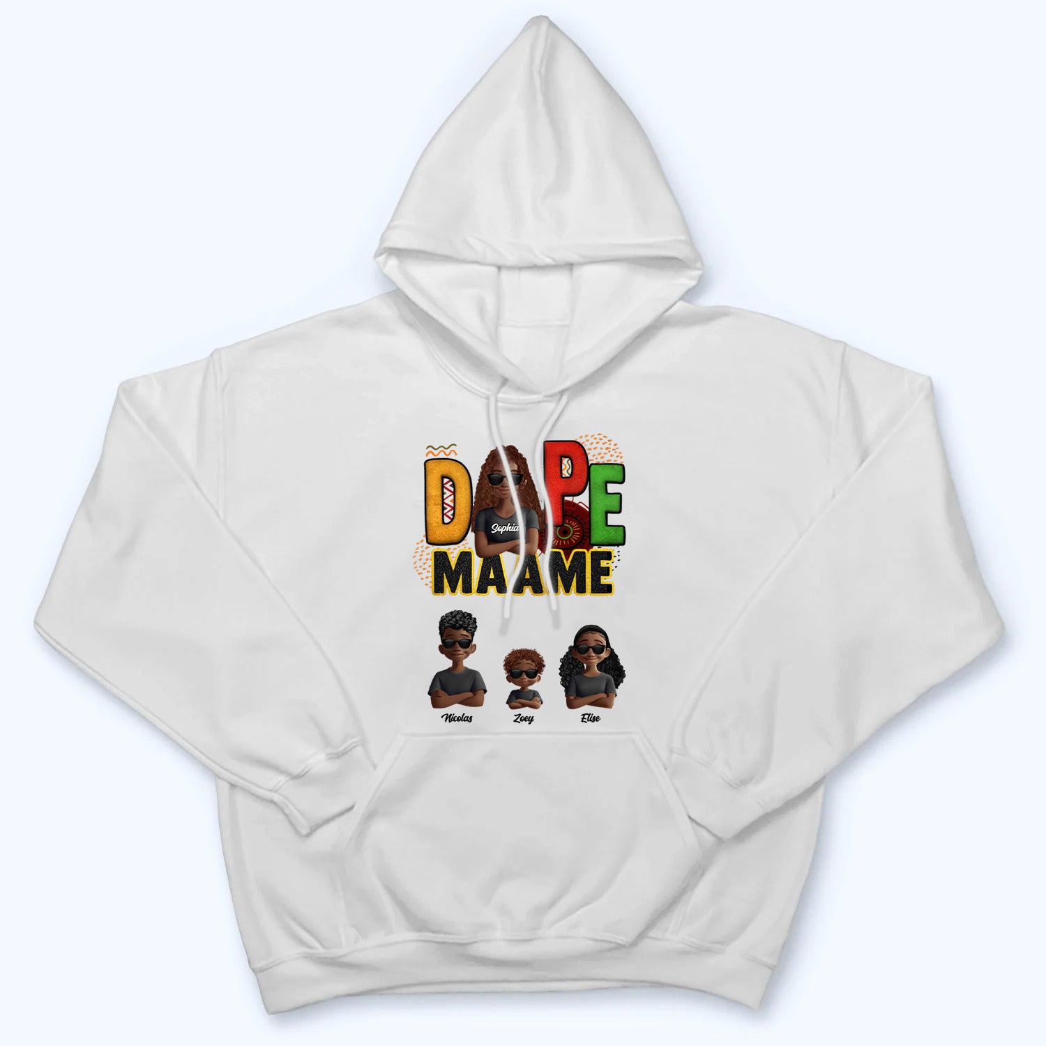 Dope Black Mom - Personalized Custom T Shirt -  Gift For Black Mom, Black History Month, Juneteenth