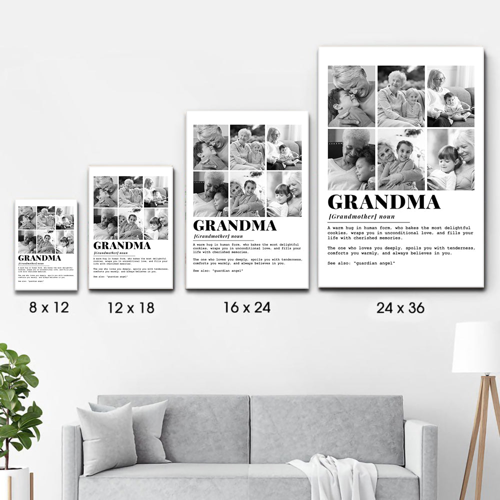 Custom Photo Grandma Definition - Personalized Poster/Canvas - Mother's Day Gift For Grandma, Grandmother, Nana