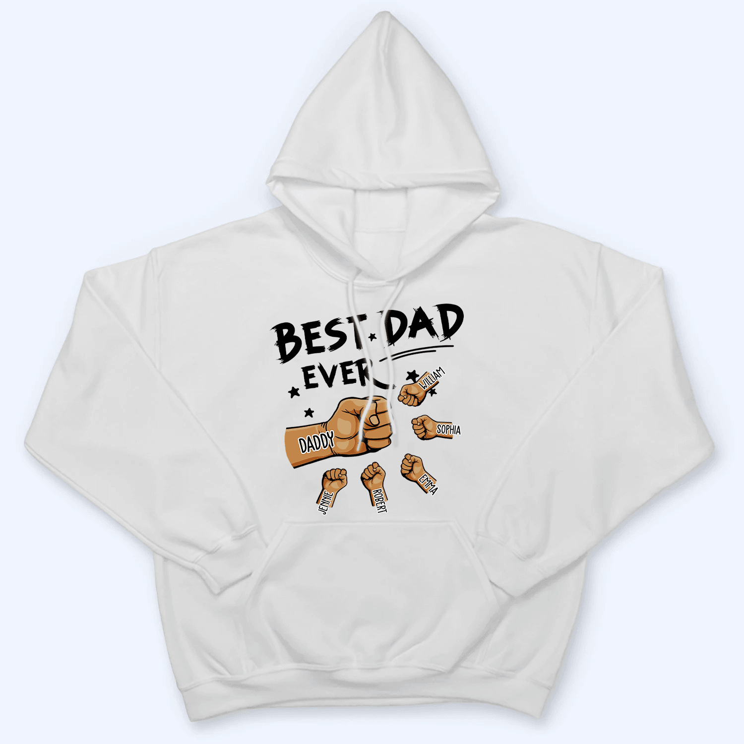 The Best Dad Ever - Personalized Custom T Shirt - Father's Day Gift for Dad, Papa, Grandpa, Daddy, Dada