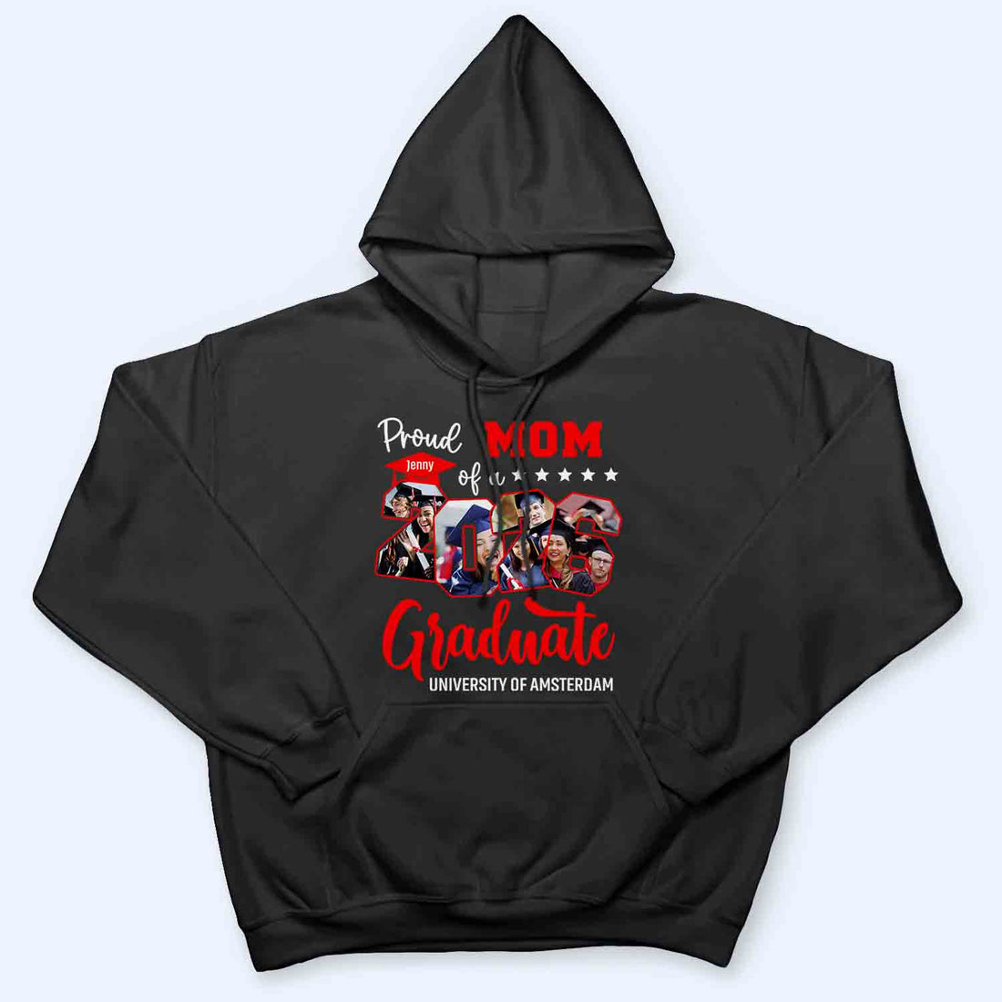 Custom Photo Proud Family Of 2026 Senior Graduation - Personalized Custom T Shirt - Gift for Grandma, Grandpa, Mom, Dad, Brother, Sister, Aunt, Uncle