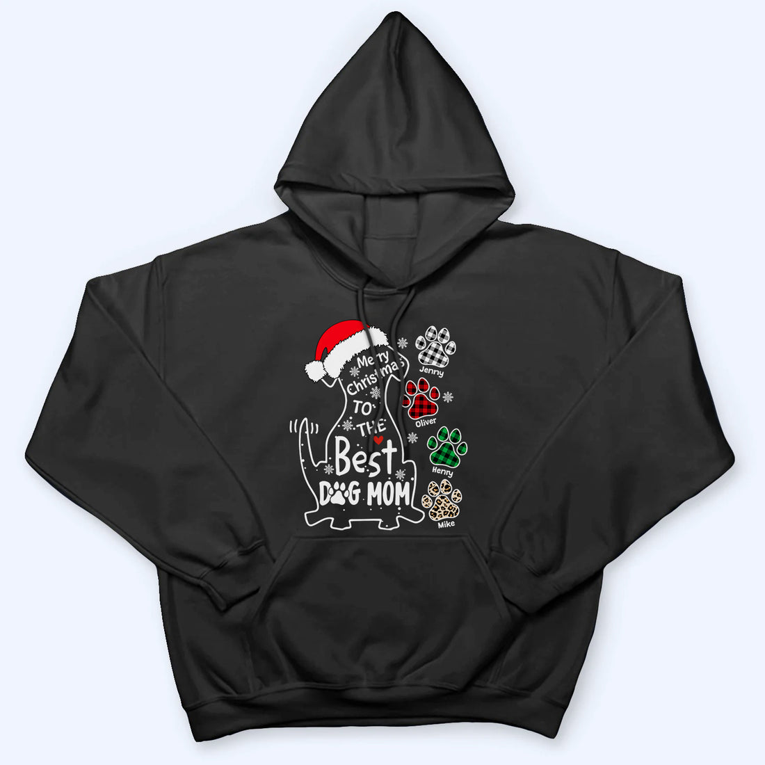 Personalized Merry Christmas To The Best Dog Mom/Dad t-shirt, alternate view 6