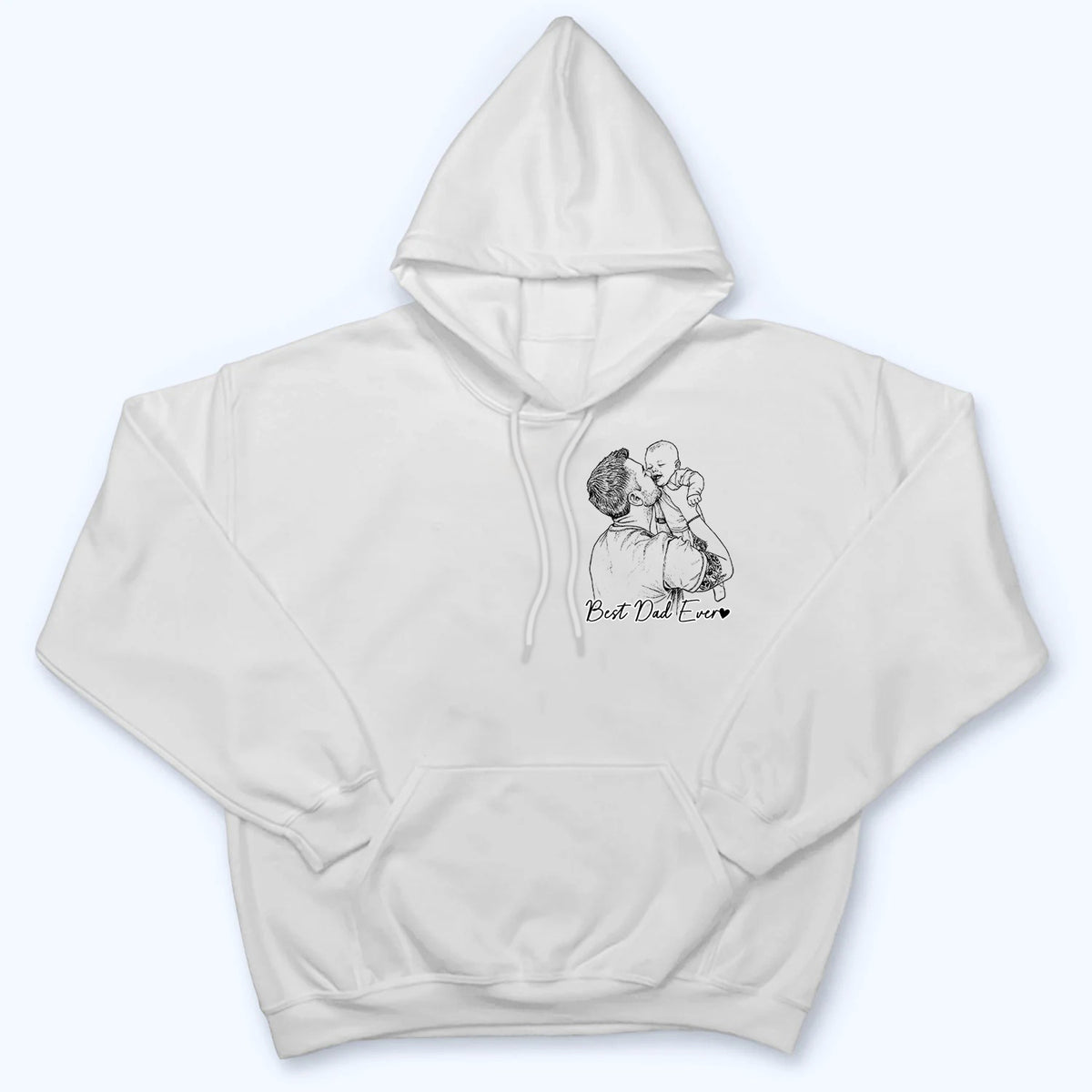 Custom Photo Sketch Line Art Dad, You’re One Of A Kind - Personalized Custom Shirt - Gift For Mom, Dad, Family Members