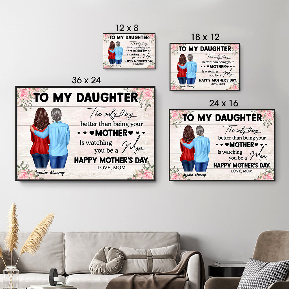 To My Daughter From Mom - Personalized Poster/Canvas - Mother's Day Gift For Daughter