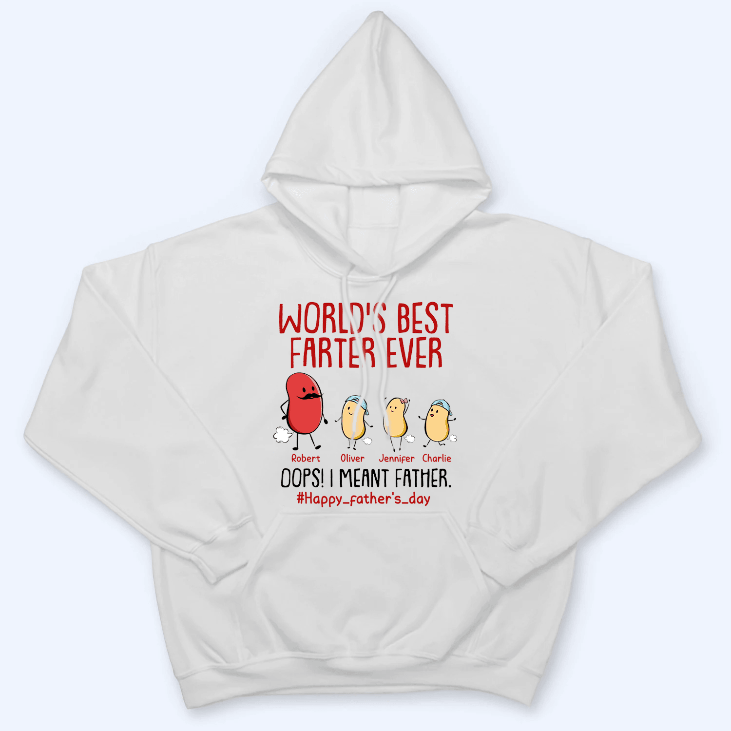 World's Best Farter Ever I Mean Father - Personalized Custom T Shirt - Father's Day Gift for Dad, Papa, Grandpa, Daddy, Dada