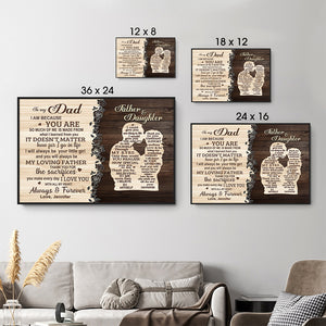 To My Dad From Daughter - Personalized Poster/Canvas - Father's Day Gift, Birthday Gift For Dad, Daddy