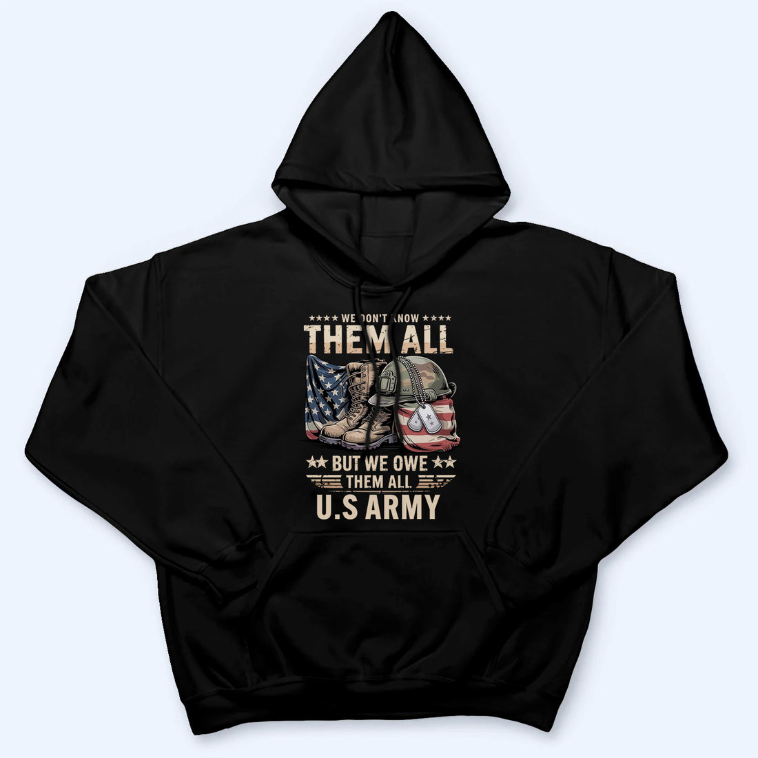 Personalized Patriotic "We Owe Them All" Veterans Day t-shirt, alternate view 5