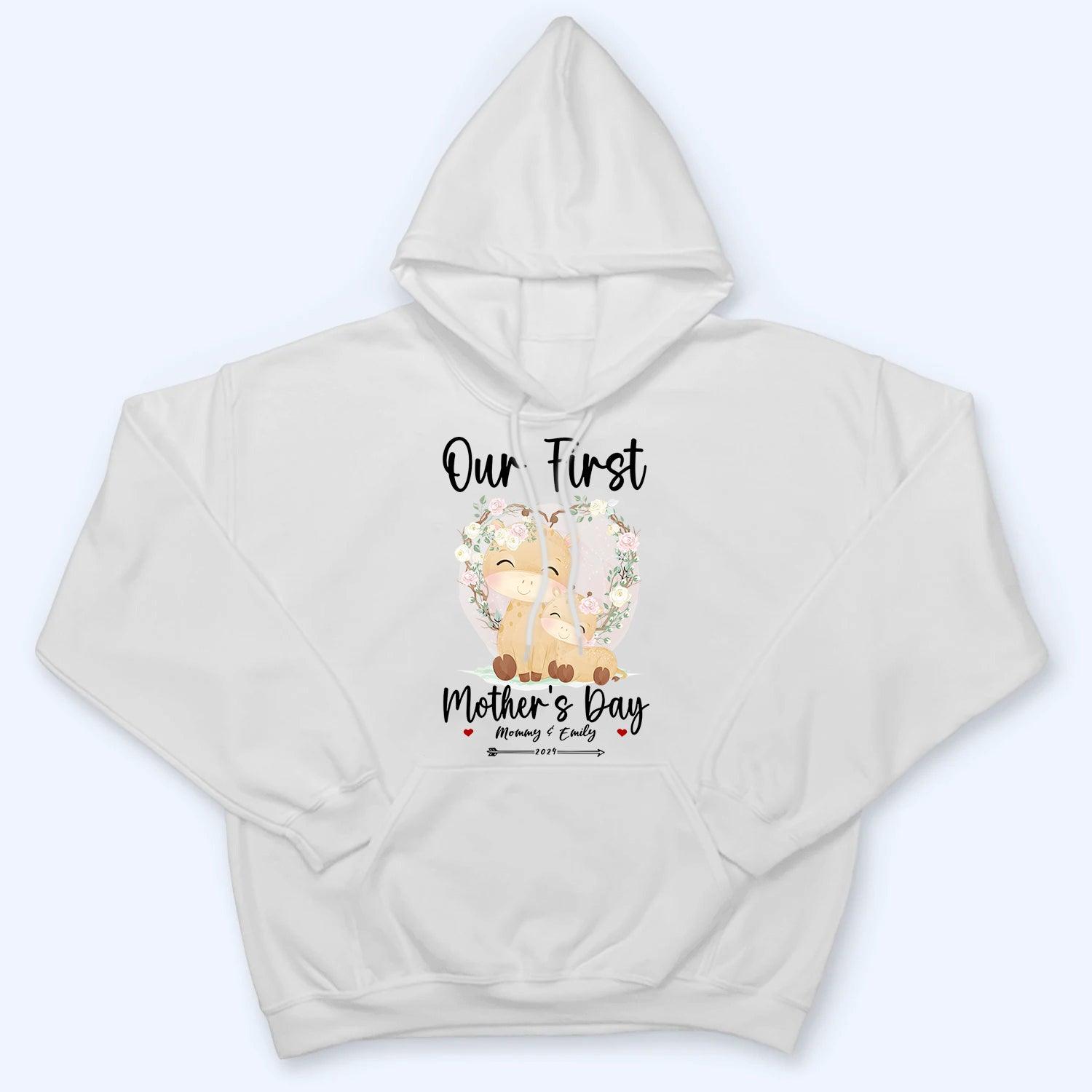 Our First Mother's Day - Personalized Custom T Shirt - Gift for Mom & Baby, Mother's Day Gift - Suzitee Store