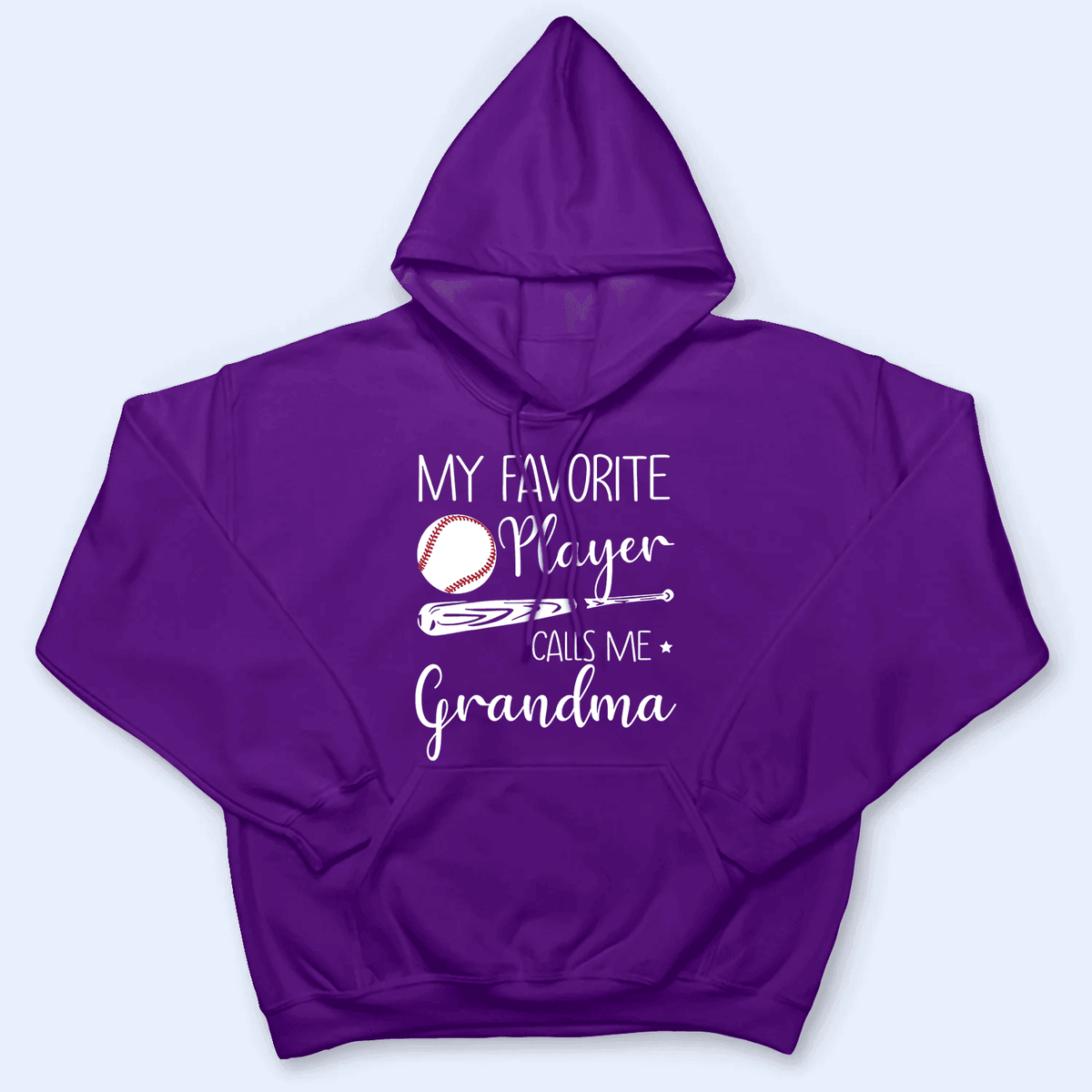 My Favorite Player Calls Me Grandma - Personalized Custom T Shirt - Birthday, Loving, Funny Gift for Grandma/Nana/Mimi, Mom, Wife, Grandparent - Purple - Suzitee Store