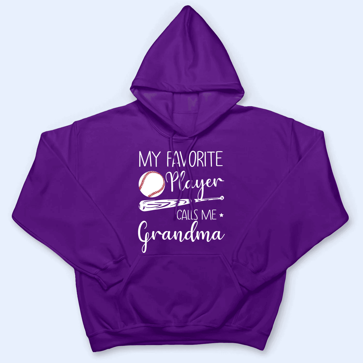 My Favorite Player Calls Me Grandma - Personalized Custom T Shirt - Birthday, Loving, Funny Gift for Grandma/Nana/Mimi, Mom, Wife, Grandparent - Purple - Suzitee Store