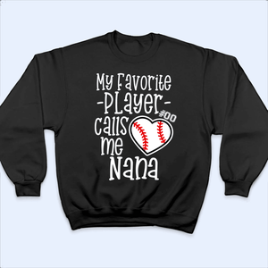 My Favorite Player Calls Me Grandma - Personalized Custom T Shirt - Birthday, Loving, Funny Gift for Grandma/Nana/Mimi, Mom, Wife, Grandparent - Suzitee Store