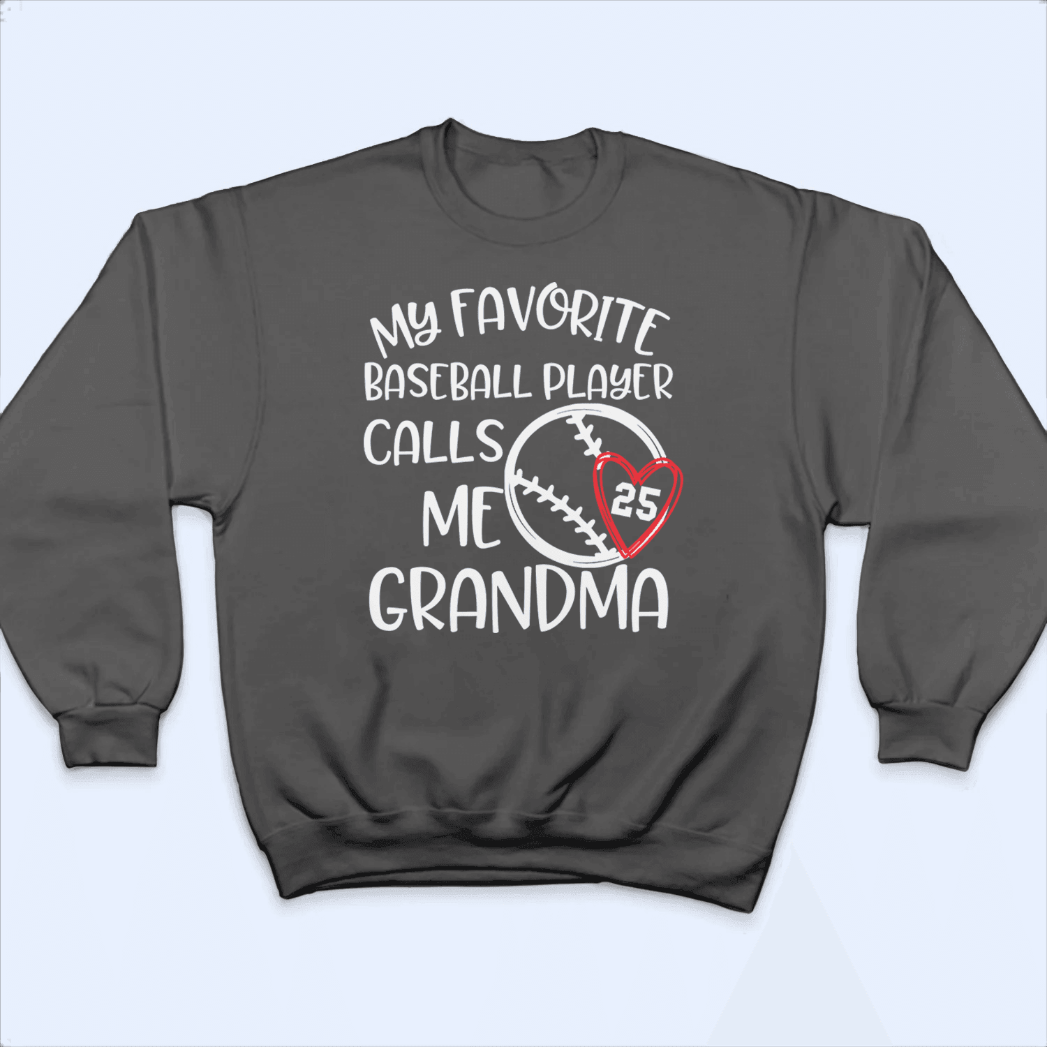 My Favorite Player Calls Me Grandma - Personalized Custom T Shirt - Birthday, Loving, Funny Gift for Grandma/Nana/Mimi, Mom, Wife, Grandparent - Suzitee Store