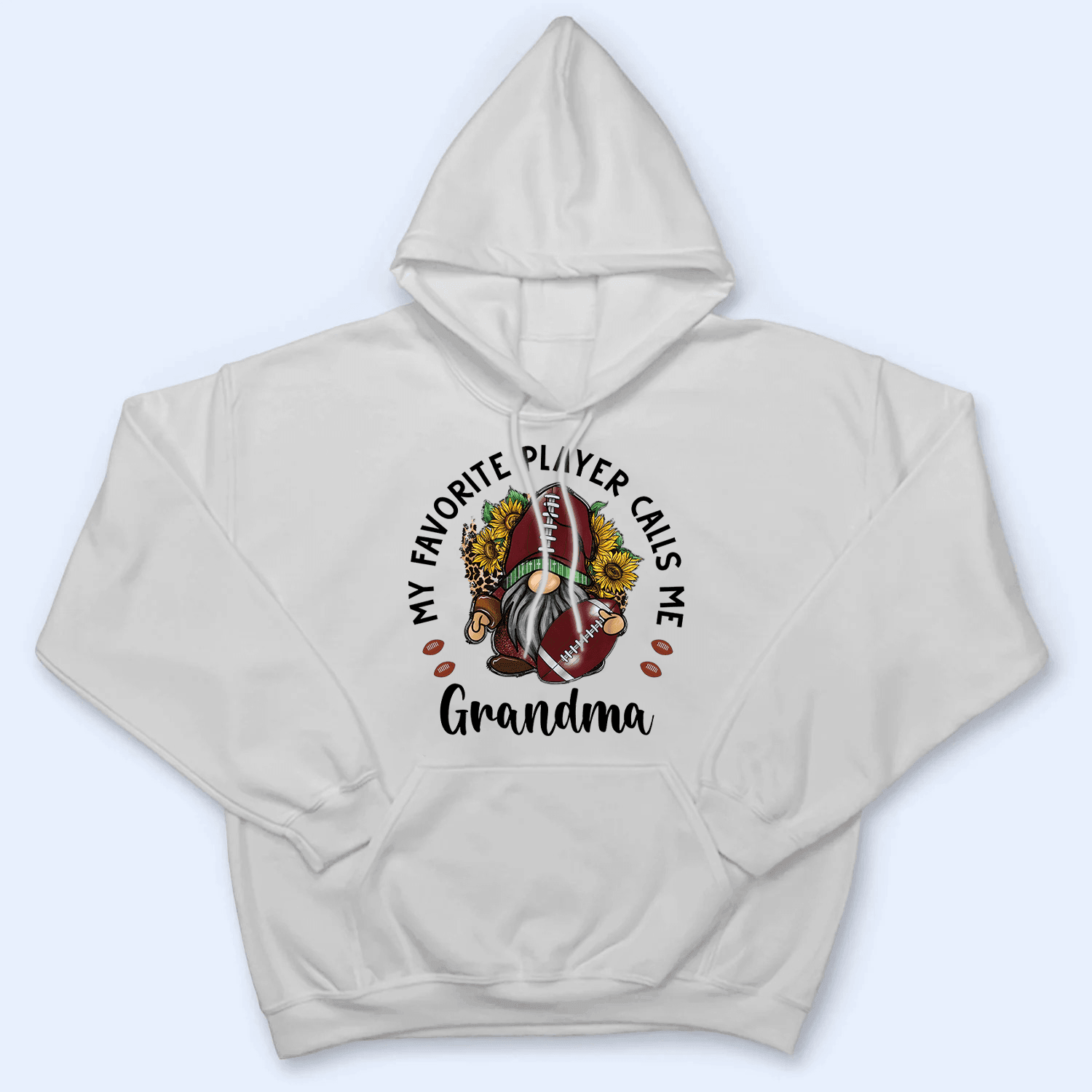 My Favorite Player Calls Me Grandma With Gnome Flowers - Personalized Custom T Shirt - Gift for Grandma/Nana/Mimi, Mom, Wife, Grandparent - Suzitee Store