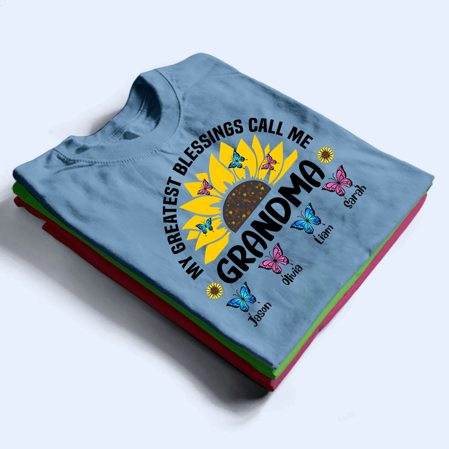 My Greatest Blessings Call Me Grandma- Personalized Custom T Shirt - Gift for Grandma/Nana/Mimi, Mom, Wife, Grandparent - Suzitee Store