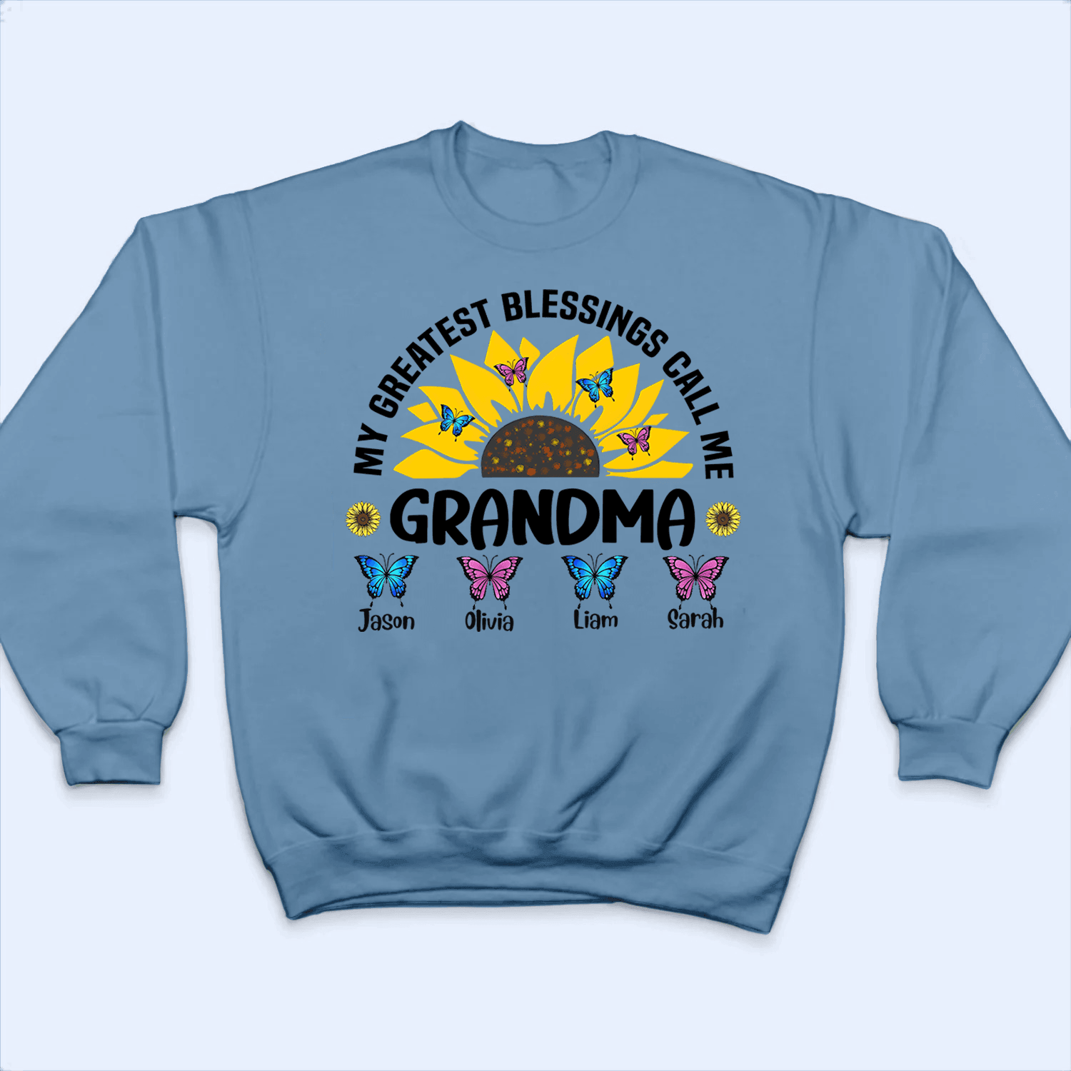 My Greatest Blessings Call Me Grandma- Personalized Custom T Shirt - Gift for Grandma/Nana/Mimi, Mom, Wife, Grandparent - Suzitee Store