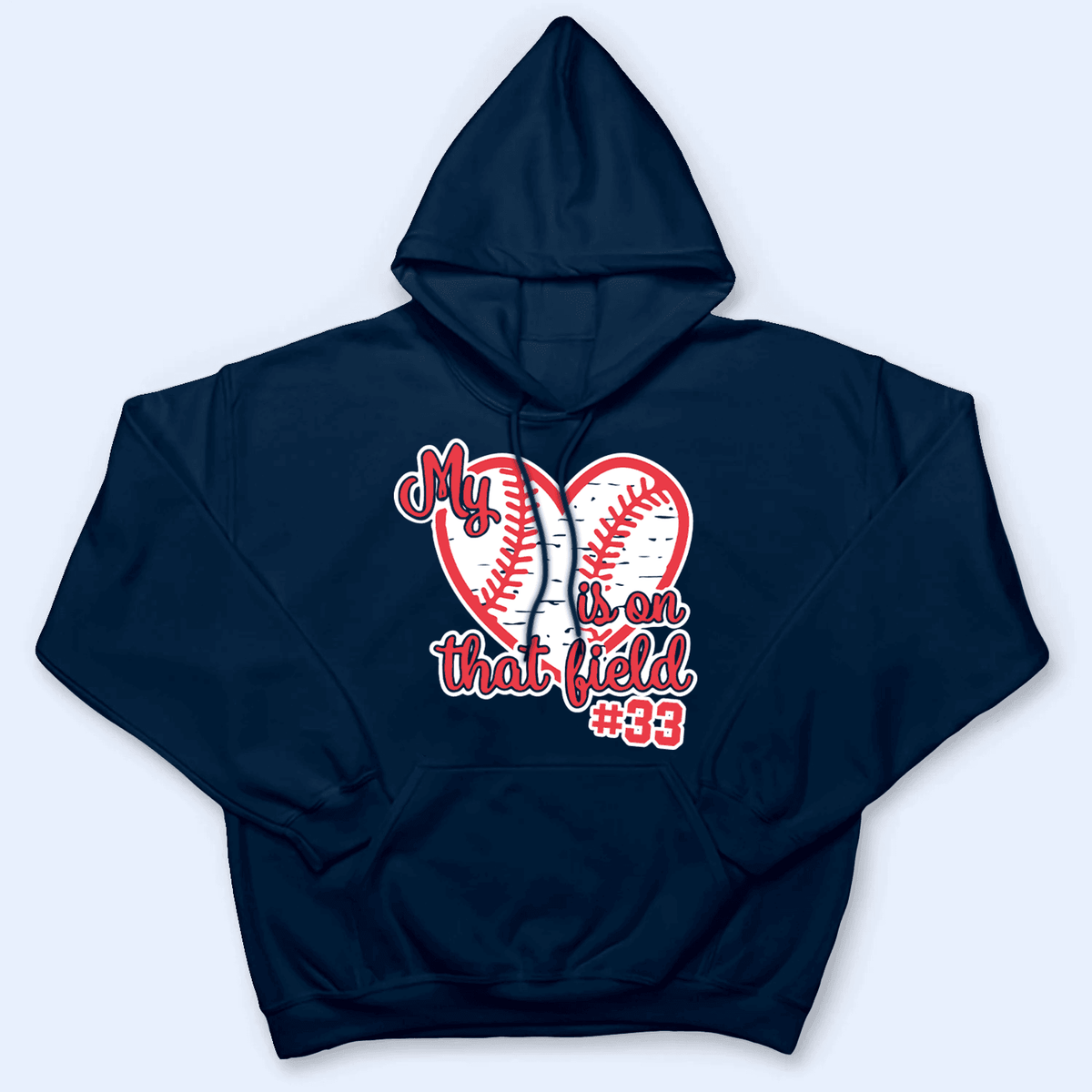 My Heart Is On That Field - Personalized Custom T Shirt - Birthday, Loving, Funny Gift for Grandma/Nana/Mimi, Mom, Wife, Grandparent - Suzitee Store