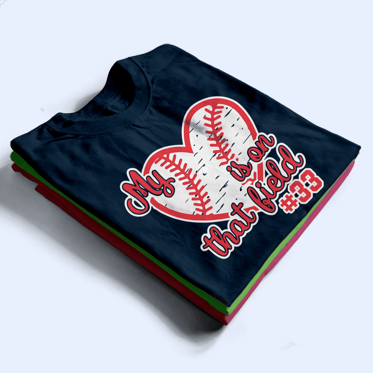 My Heart Is On That Field - Personalized Custom T Shirt - Birthday, Loving, Funny Gift for Grandma/Nana/Mimi, Mom, Wife, Grandparent - Suzitee Store
