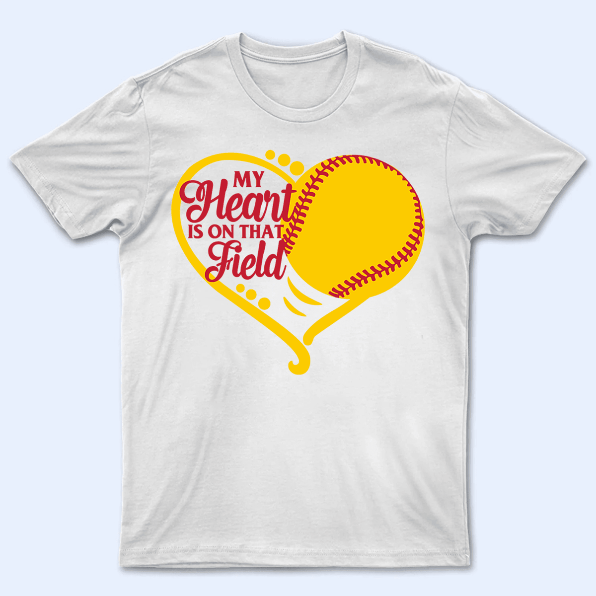 My Heart Is On That Field - Personalized Custom T Shirt - Gift for Grandma/Nana/Mimi, Mom, Wife, Grandparent - Suzitee Store