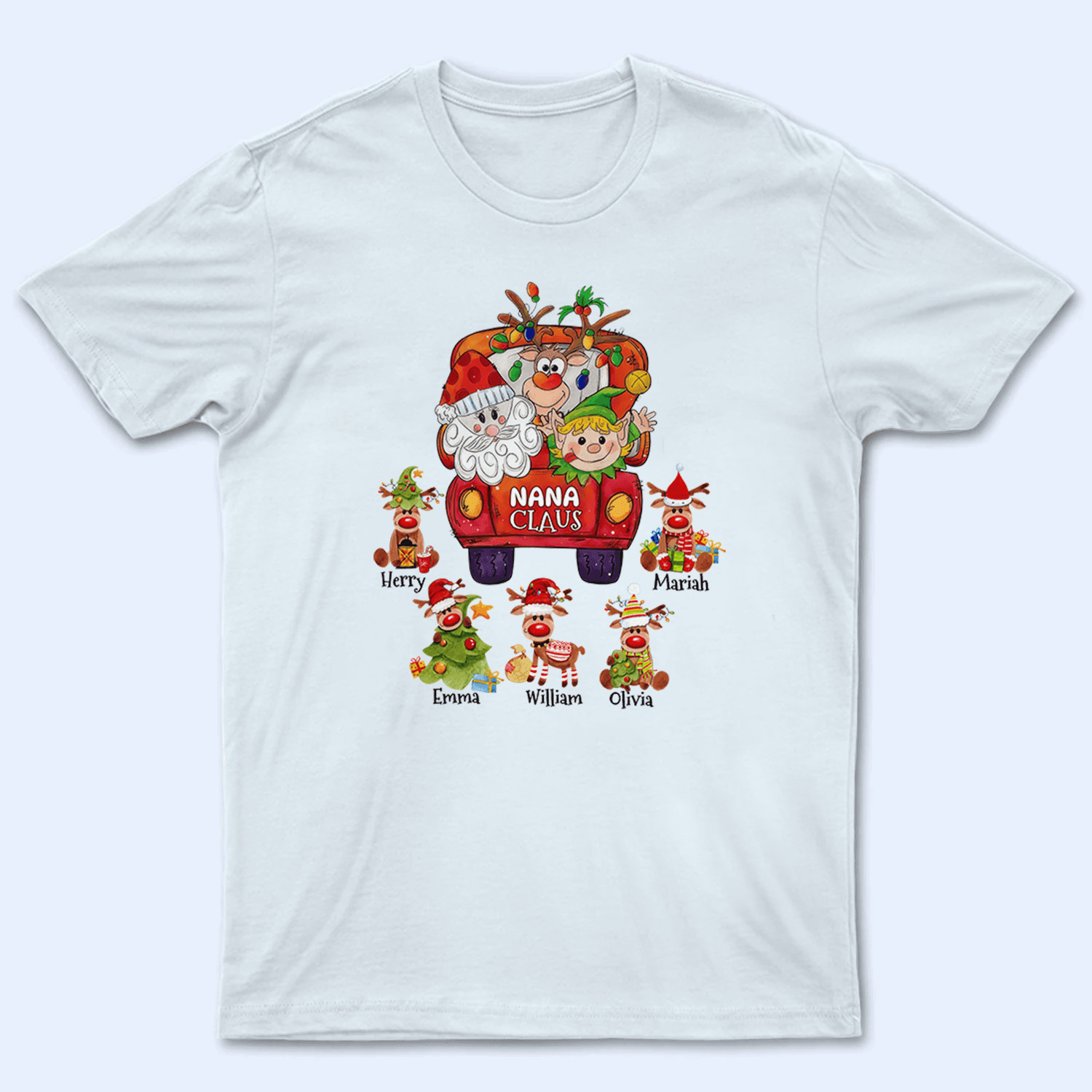 Nana Claus - Personalized Custom T Shirt - Birthday, Loving, Funny Gift for Grandma/Nana/Mimi, Mom, Wife, Grandparent - Suzitee Store